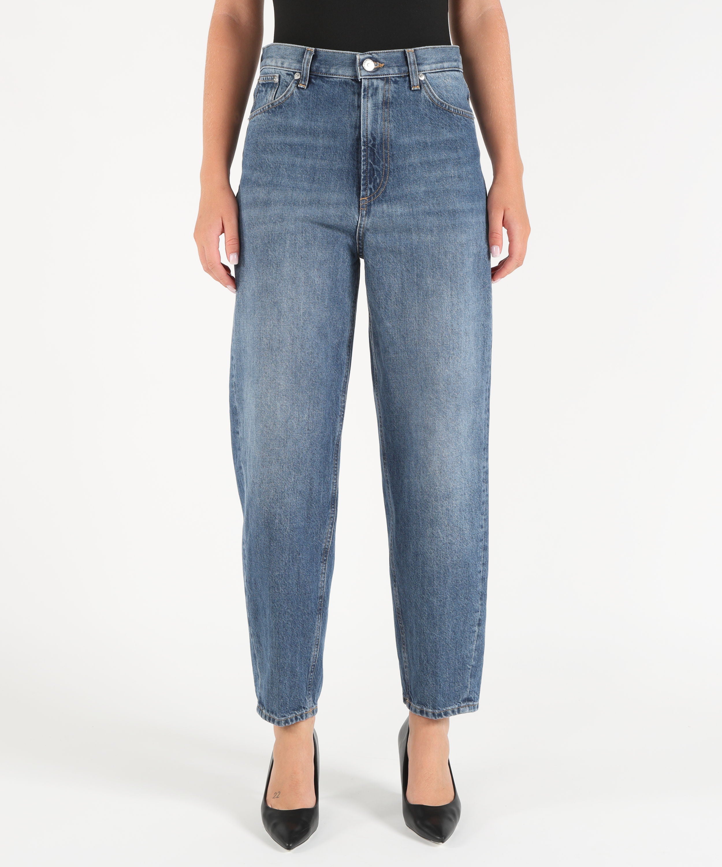Jeans DONDUP Bessie Loose Jeans in Rigid Denim Blu | DONDUP