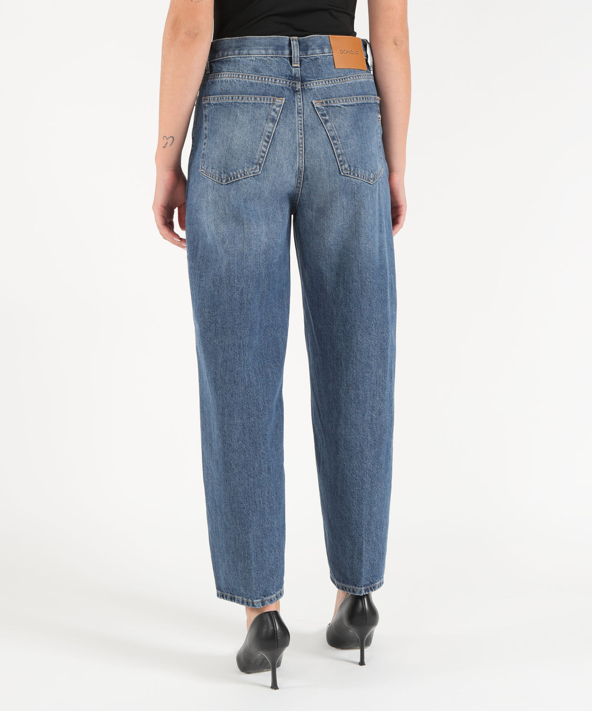 Jeans DONDUP Bessie Loose Jeans in Rigid Denim Blu | DONDUP