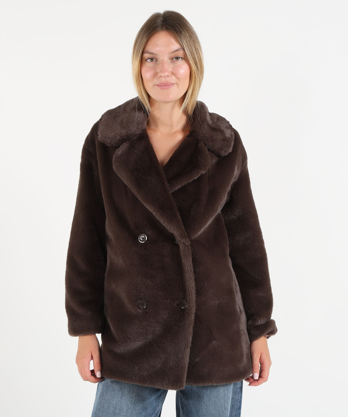 HERNO Short faux fur coat