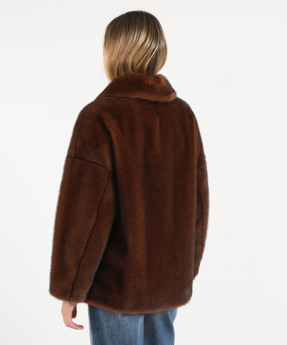 HERNO Soft faux fur bomber jacket