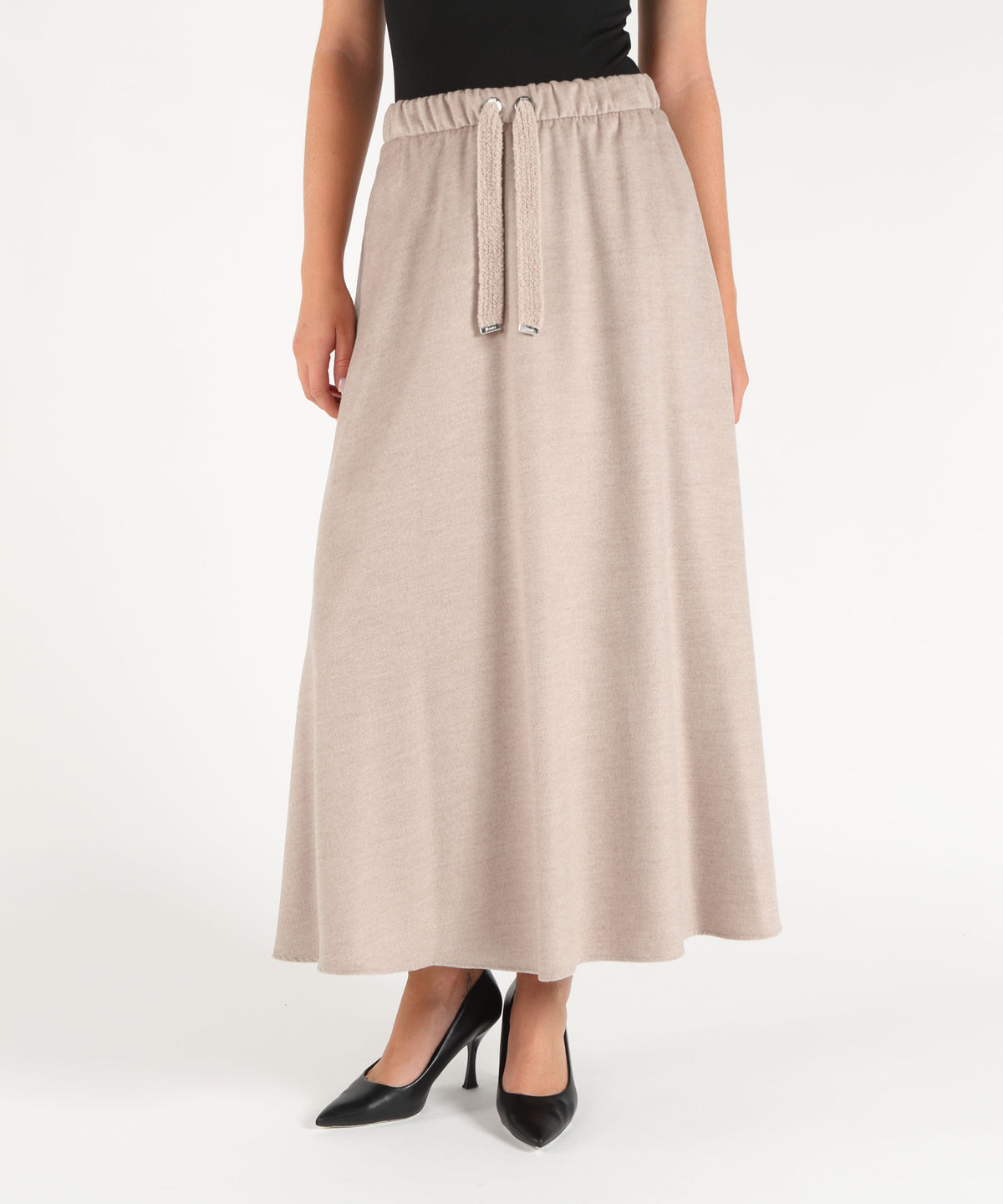 HERNO Long drawstring skirt.