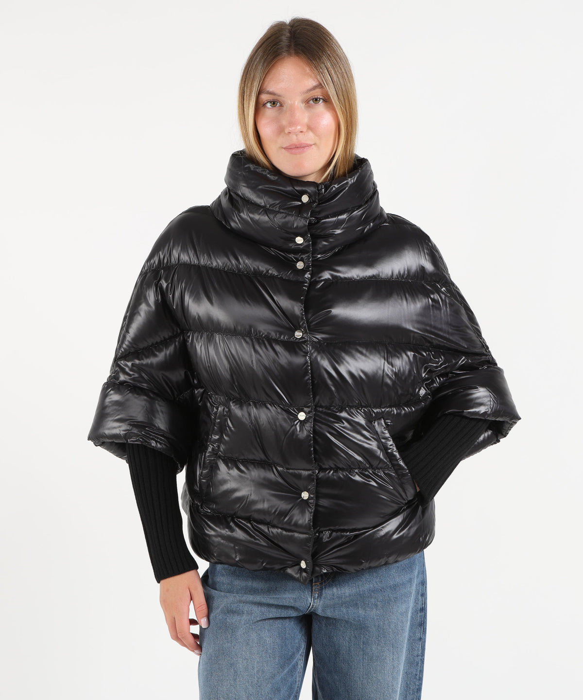 Puffer jackets HERNO Three-quarter sleeve puffer jacket Nero | HERNO