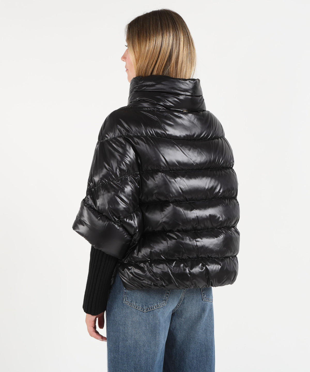 HERNO Three-quarter sleeve puffer jacket