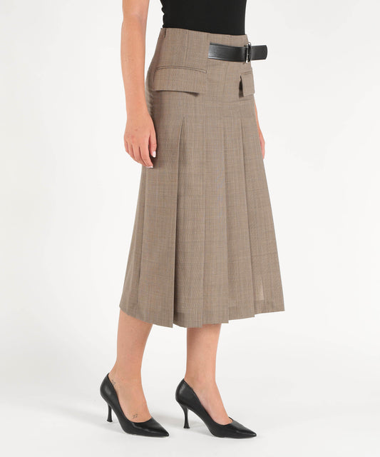 Gonne SEMICOUTURE Gonna cressida Galles beige | SEMICOUTURE