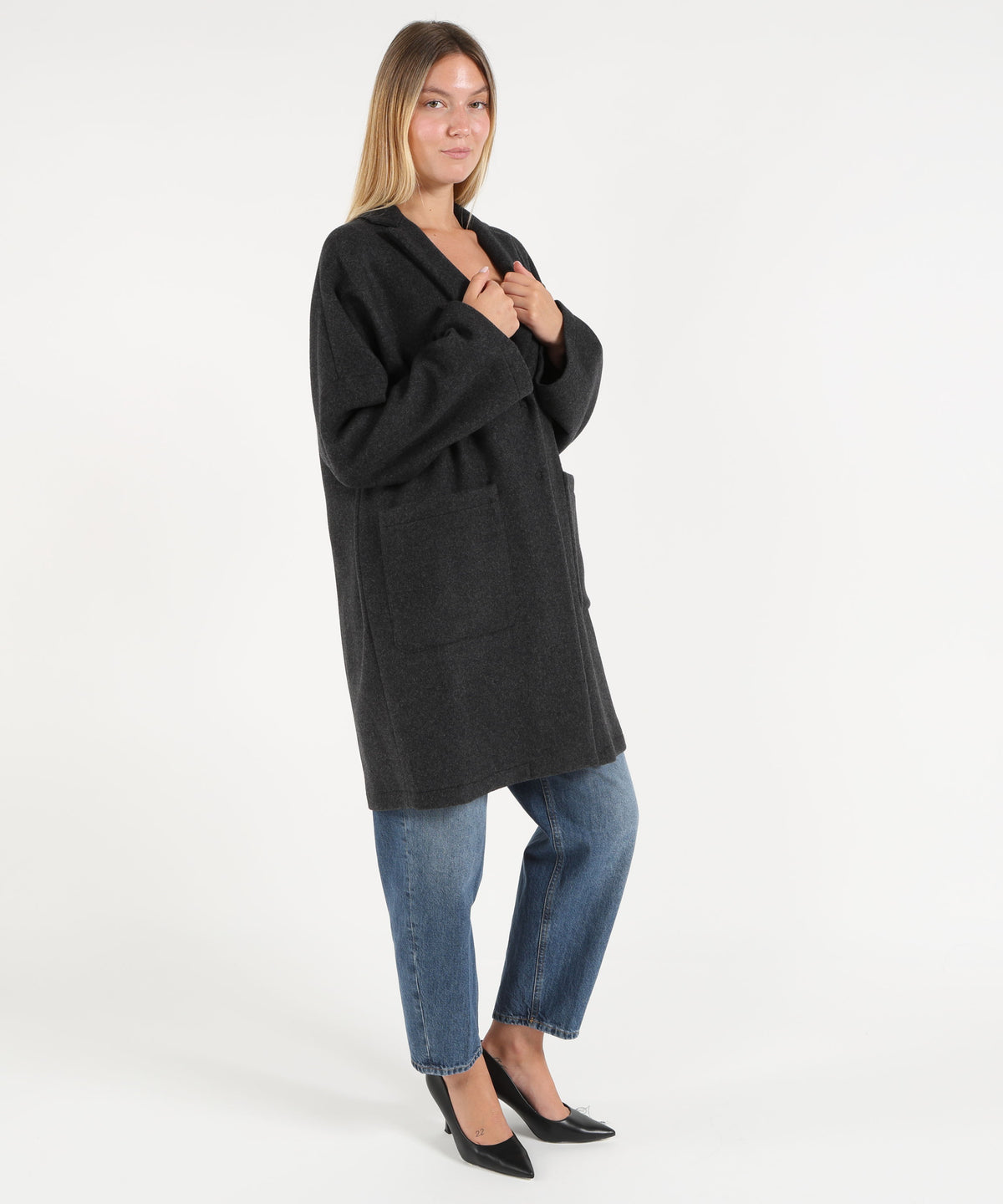 Cappotti SEMICOUTURE Cappotto sigmund Grigio | SEMICOUTURE