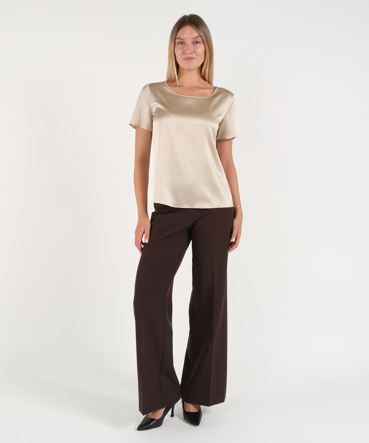 PENNYBLACK Stretch silk satin T-shirt