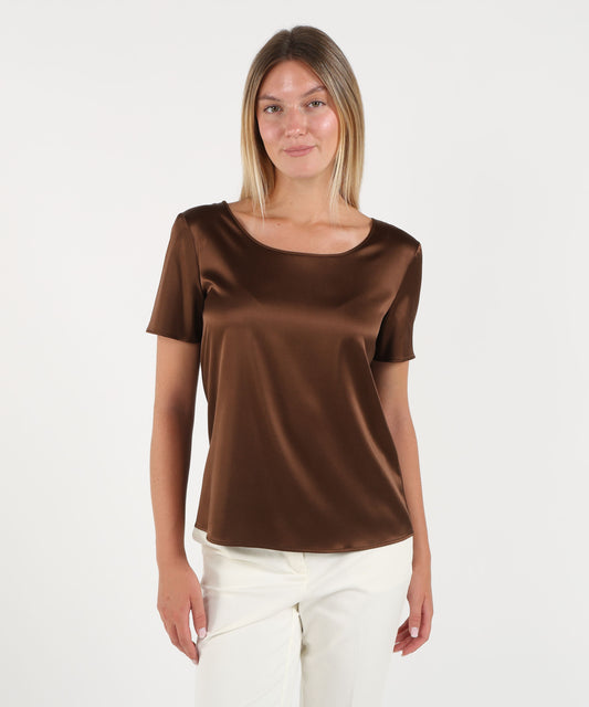 PENNYBLACK Stretch silk satin T-shirt