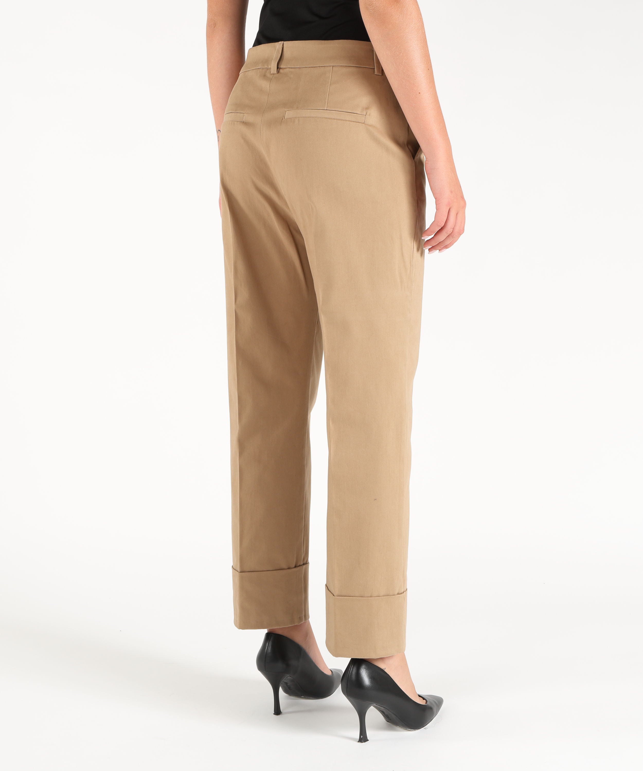 Trousers PENNYBLACK Cotton satin trousers Cammello | PENNYBLACK