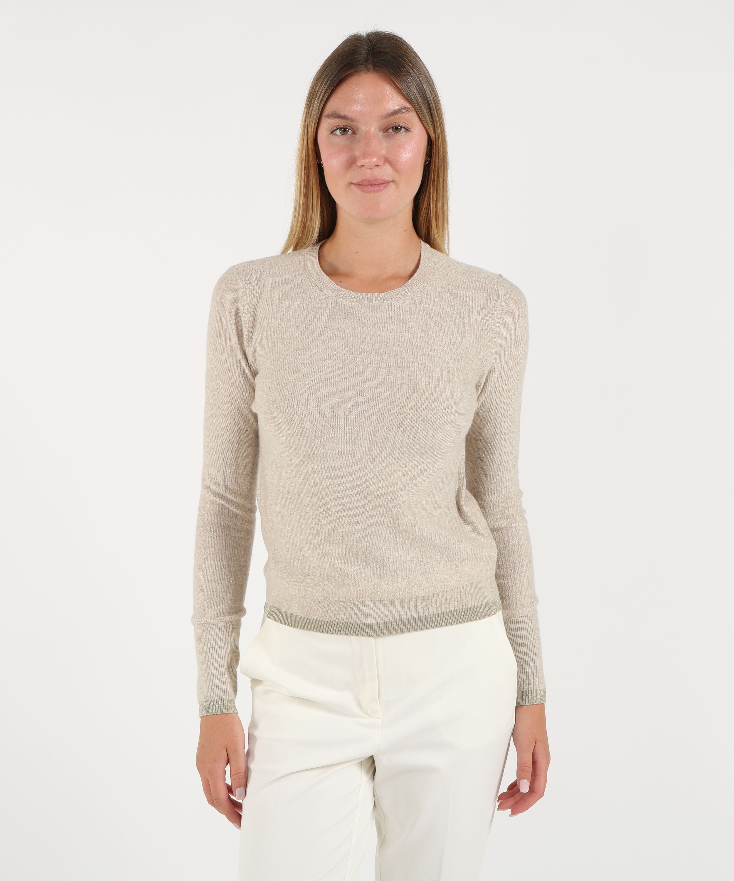 Knitwear PENNYBLACK Micro-sequin knit top Tortora | PENNYBLACK