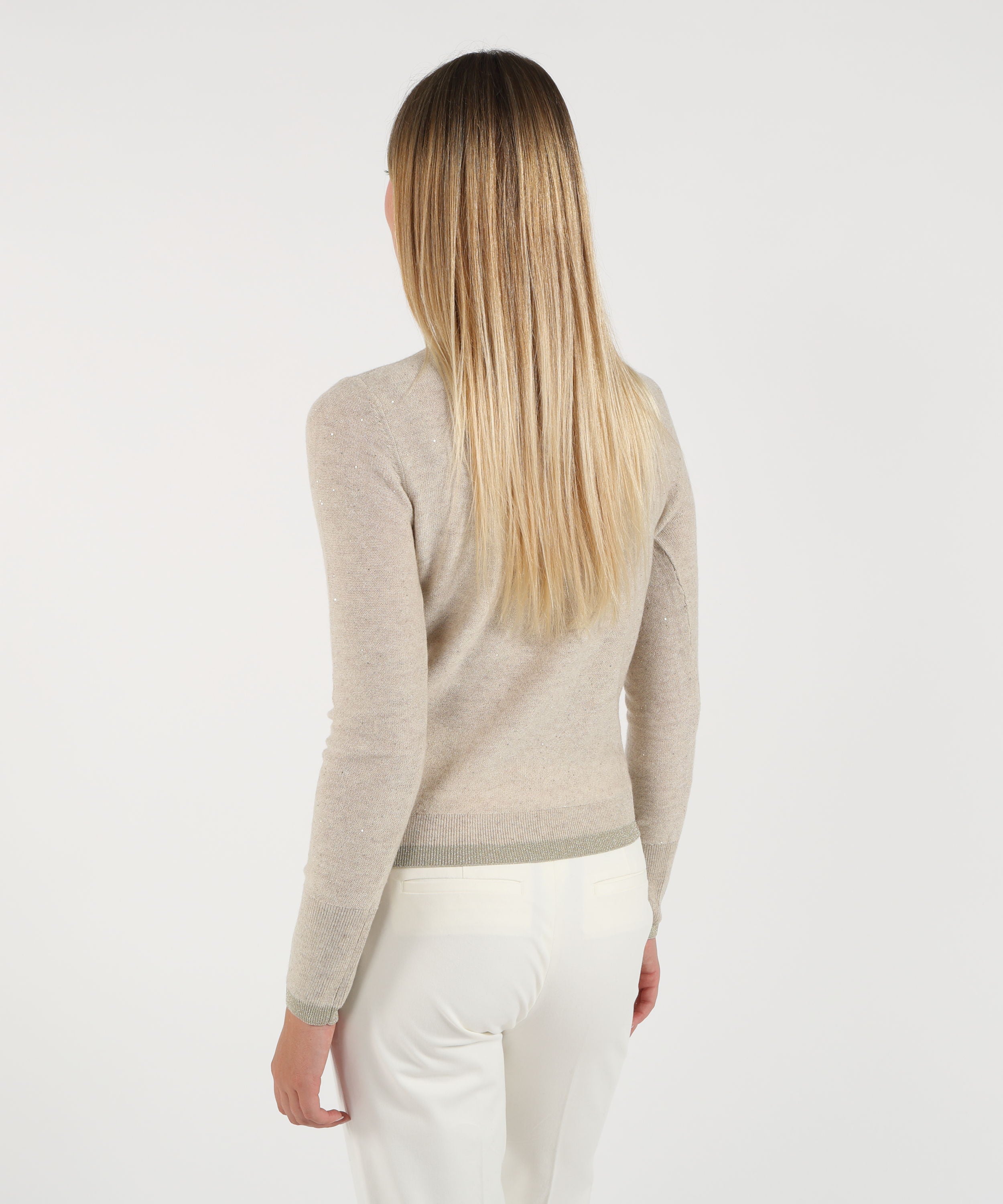 Knitwear PENNYBLACK Micro-sequin knit top Tortora | PENNYBLACK