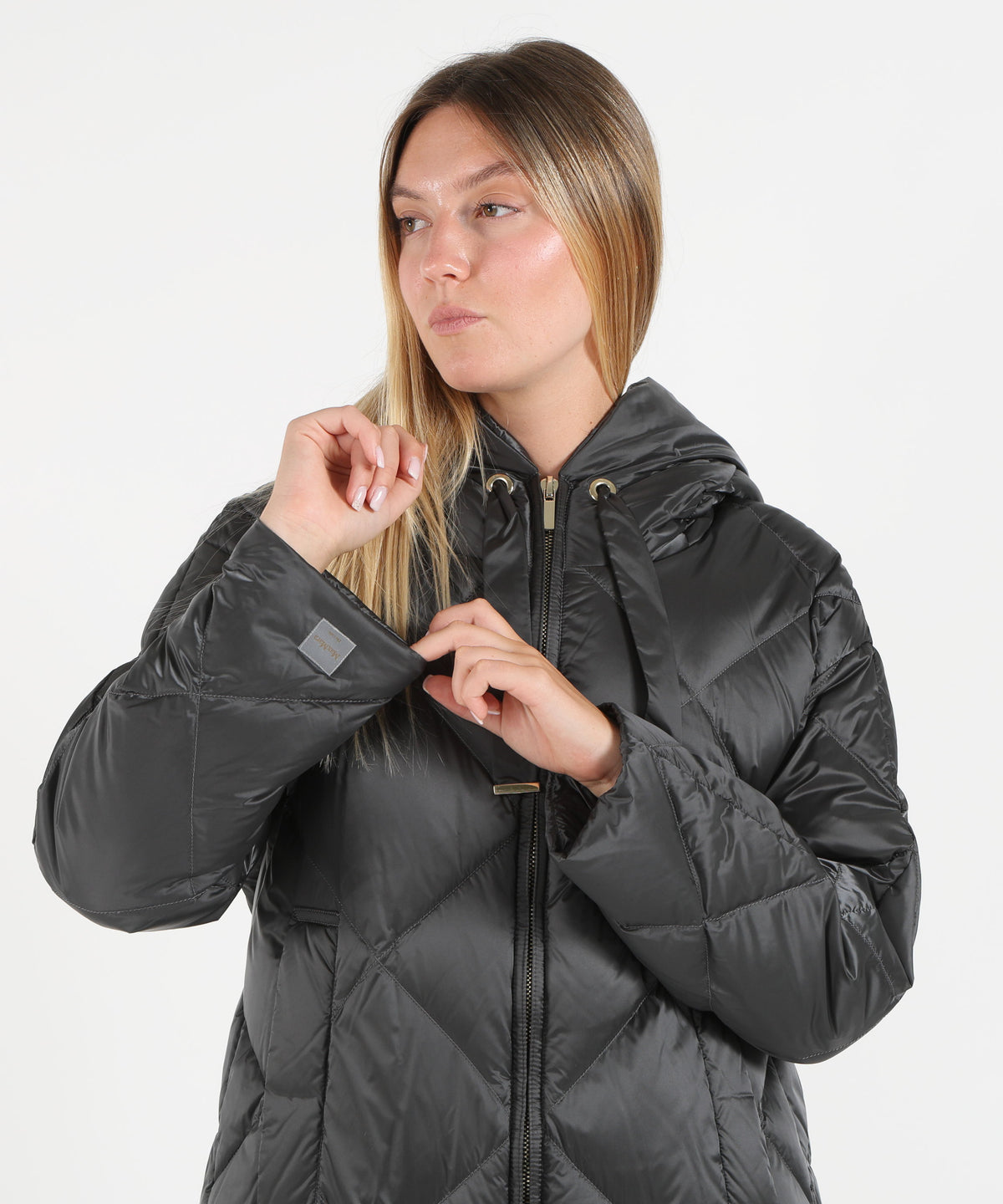 MAX MARA THE CUBE Downproof, water-repellent iridescent nylon fabric for down jackets