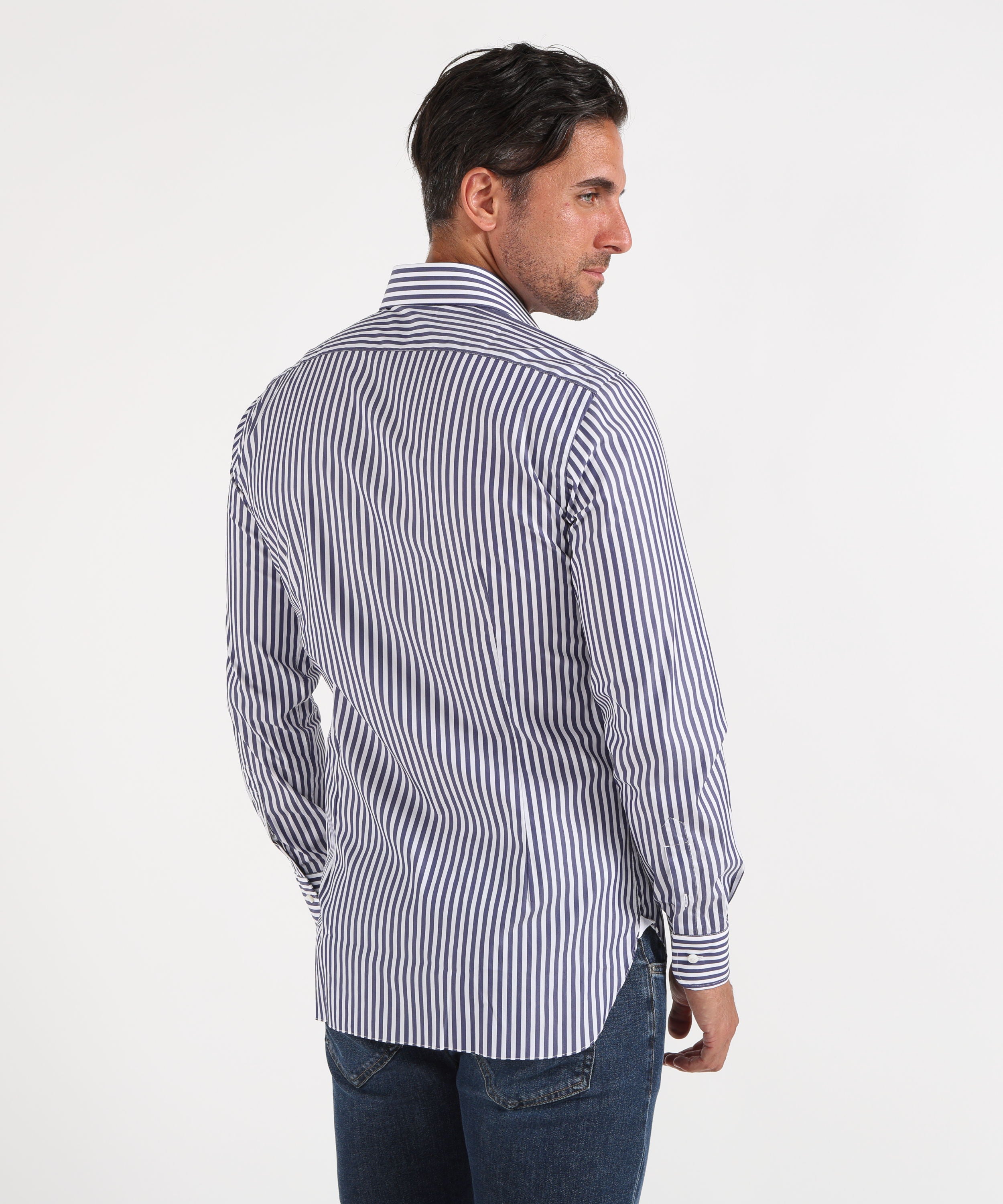 Shirts BARBA Striped Shirt Bianco/blu | BARBA