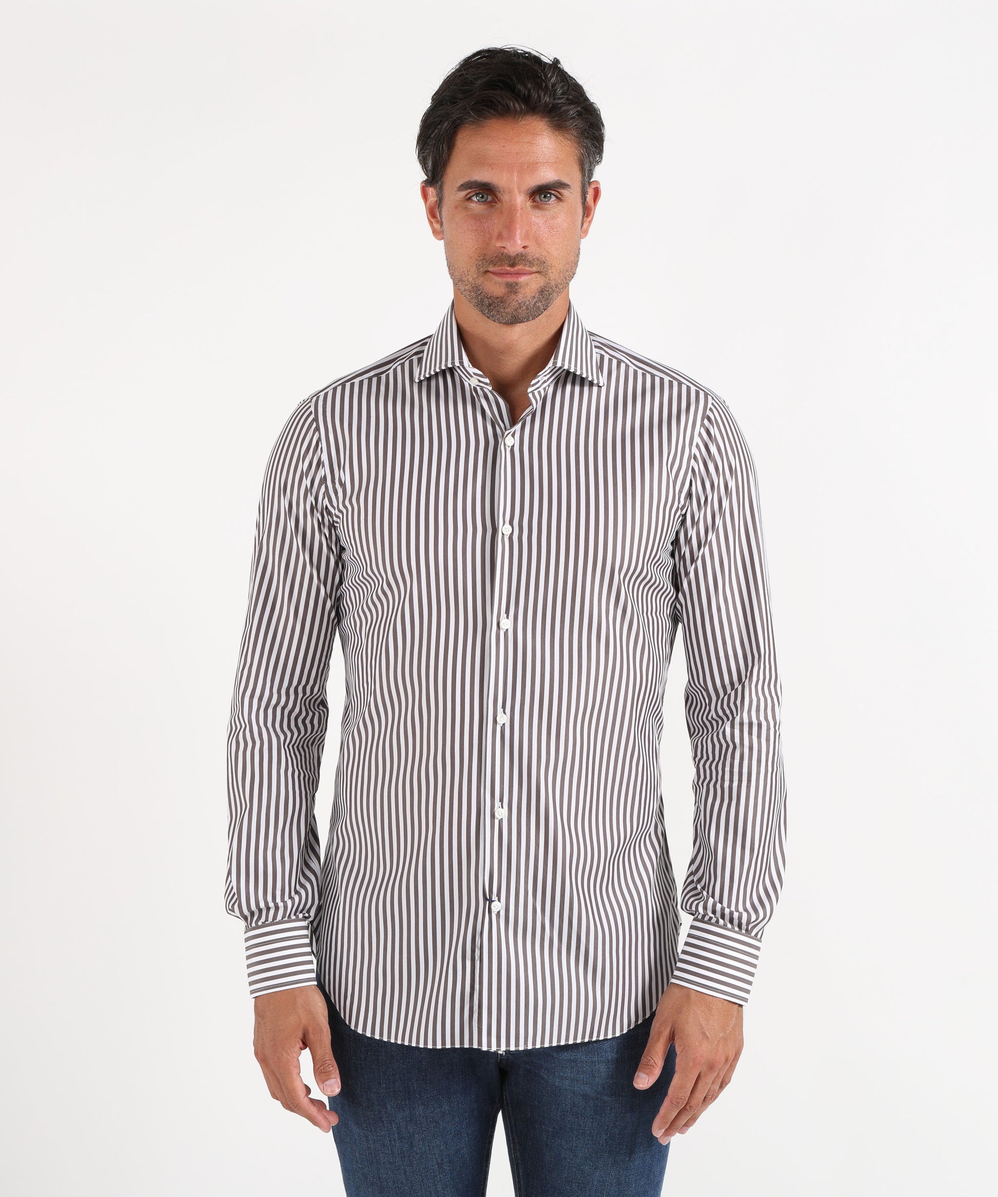 Shirts BARBA Bianco/marrone | BARBA