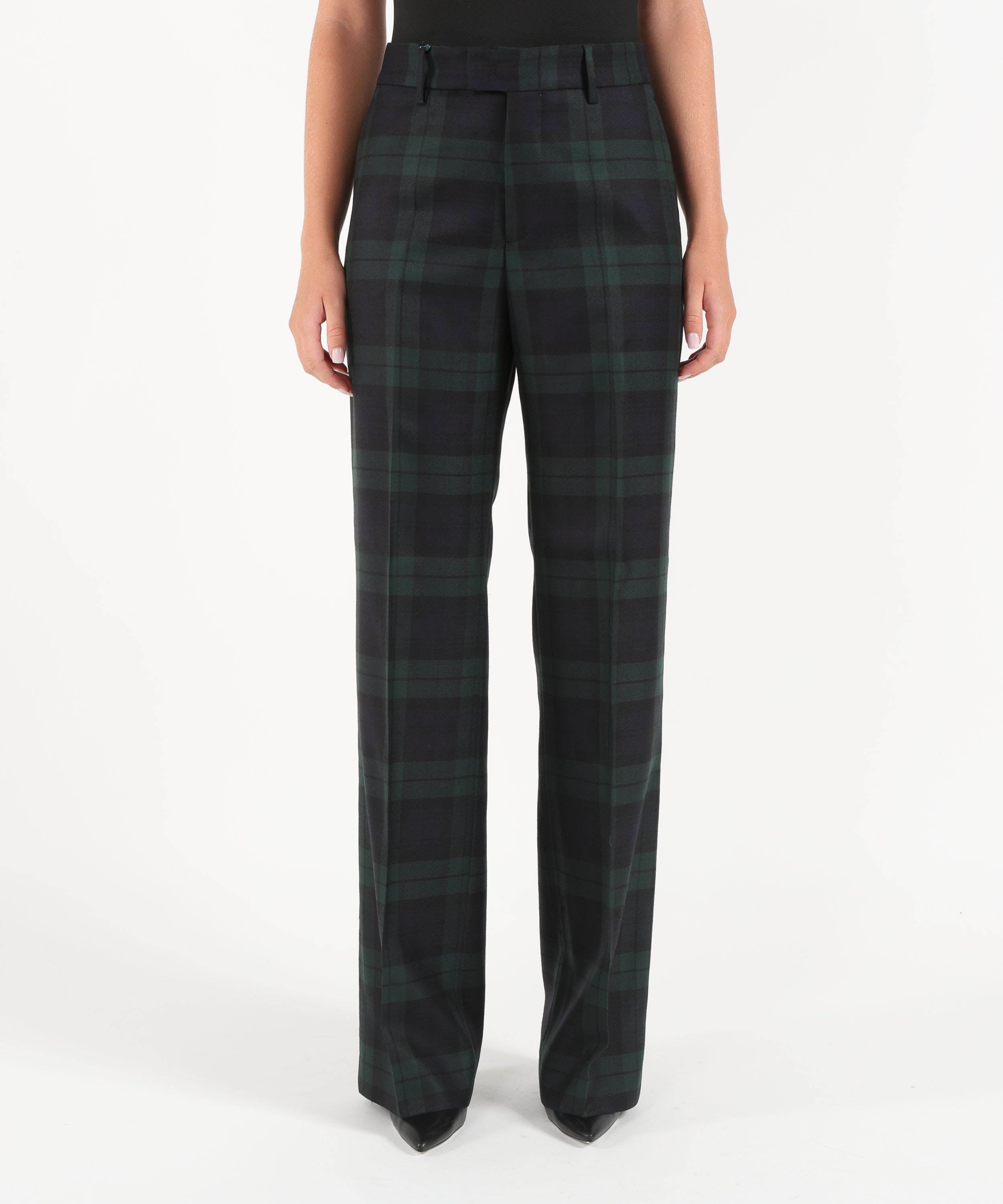 Pantapalazzo BERWICH Pantalone Palazzo Patrizia in Lana – Fantasia Tartan Tartan | BERWICH