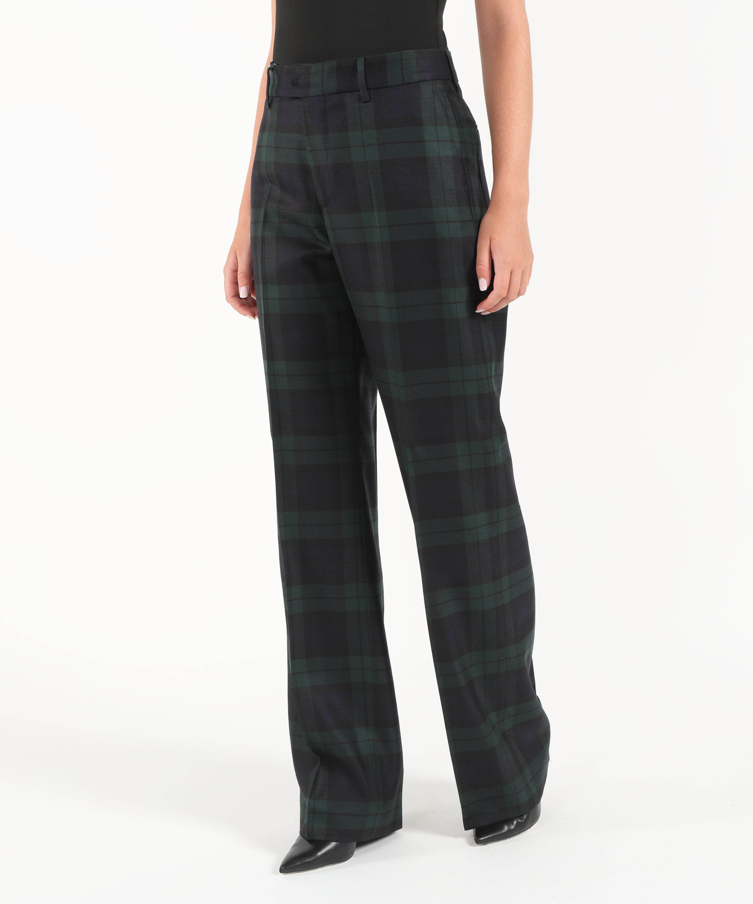 Pantapalazzo BERWICH Pantalone Palazzo Patrizia in Lana – Fantasia Tartan Tartan | BERWICH