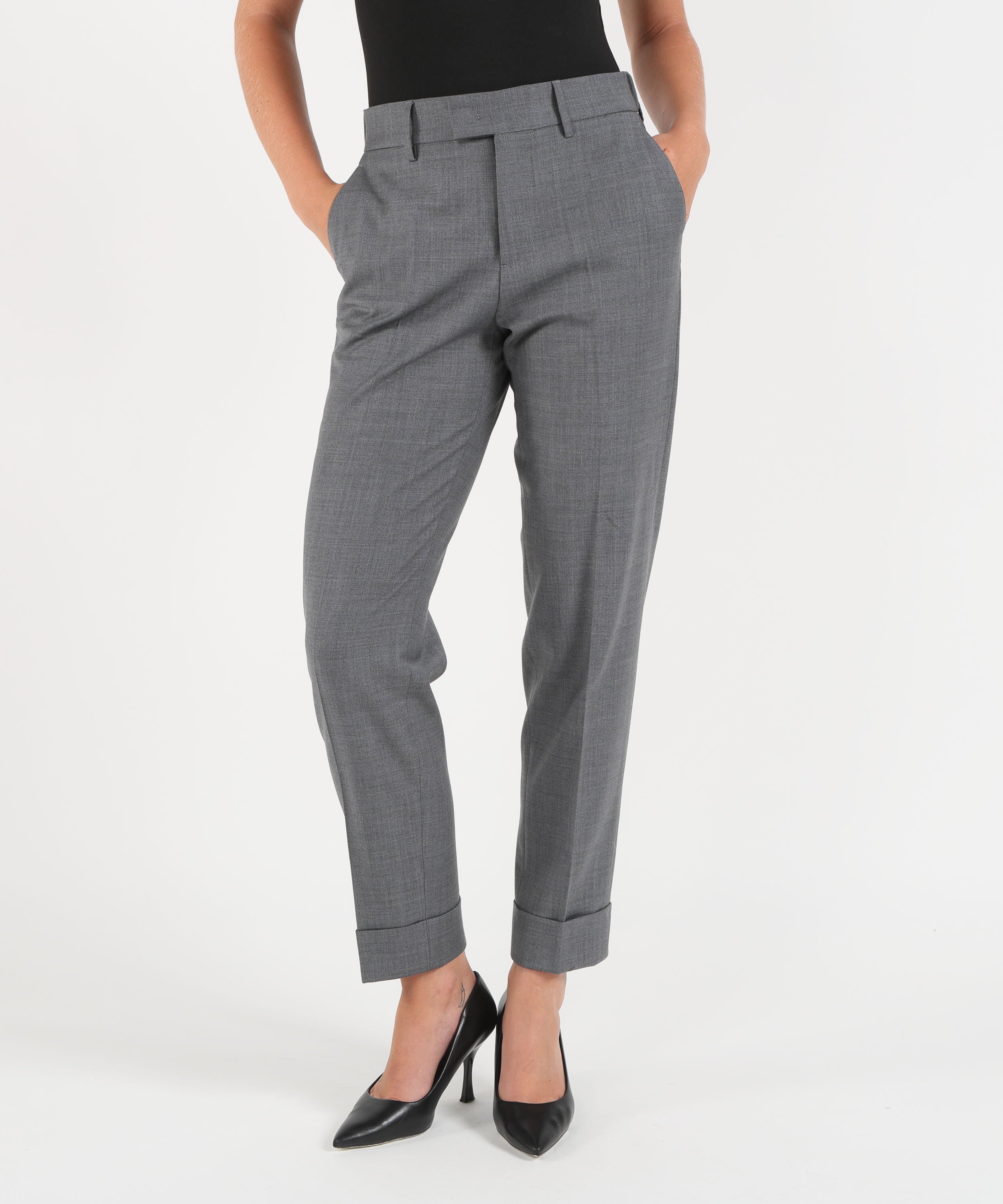 Pantaloni BERWICH Pantalone Donna Alice Long Grigio | BERWICH