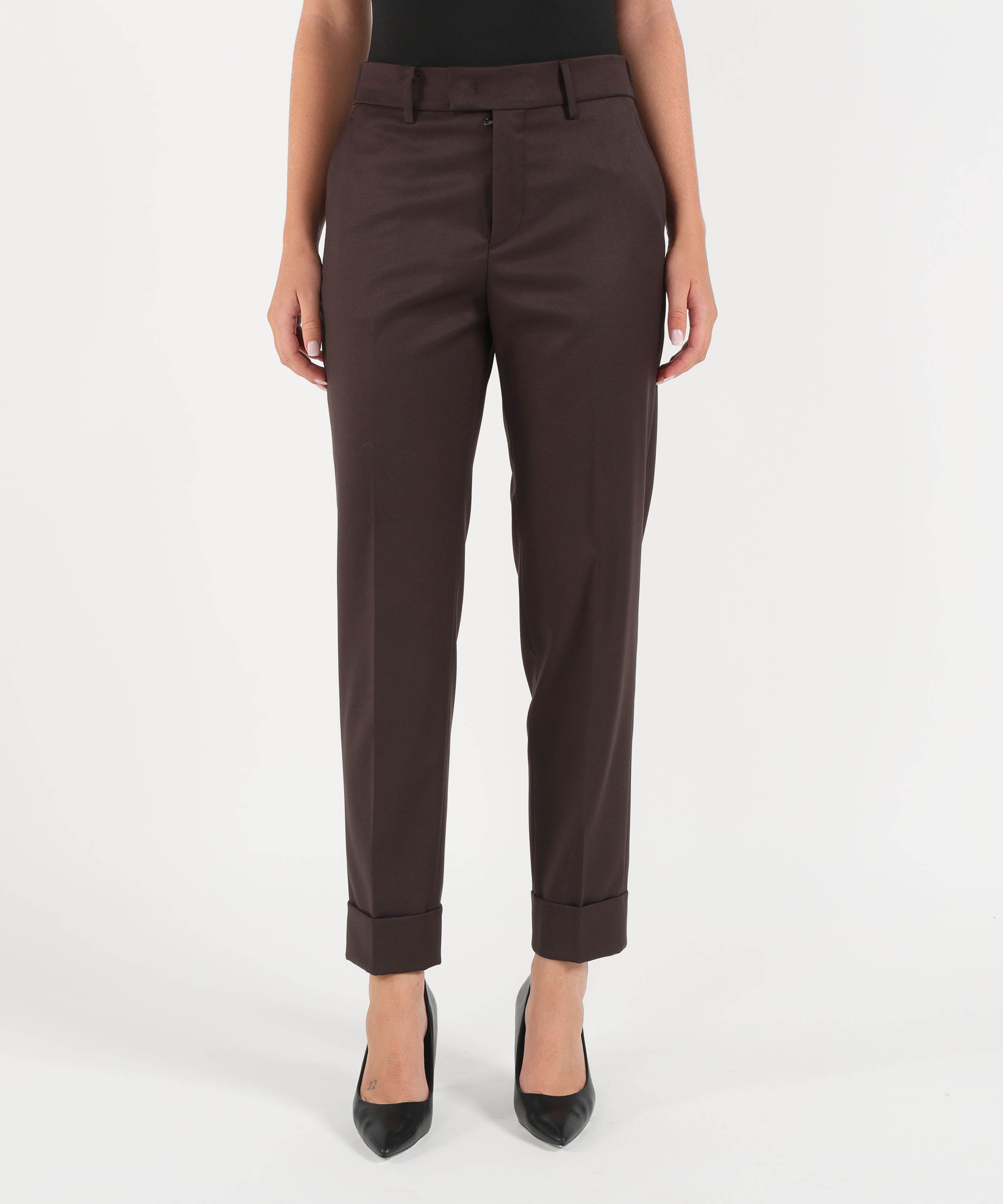 Pantaloni BERWICH Pantalone Donna Alice Long Marrone | BERWICH