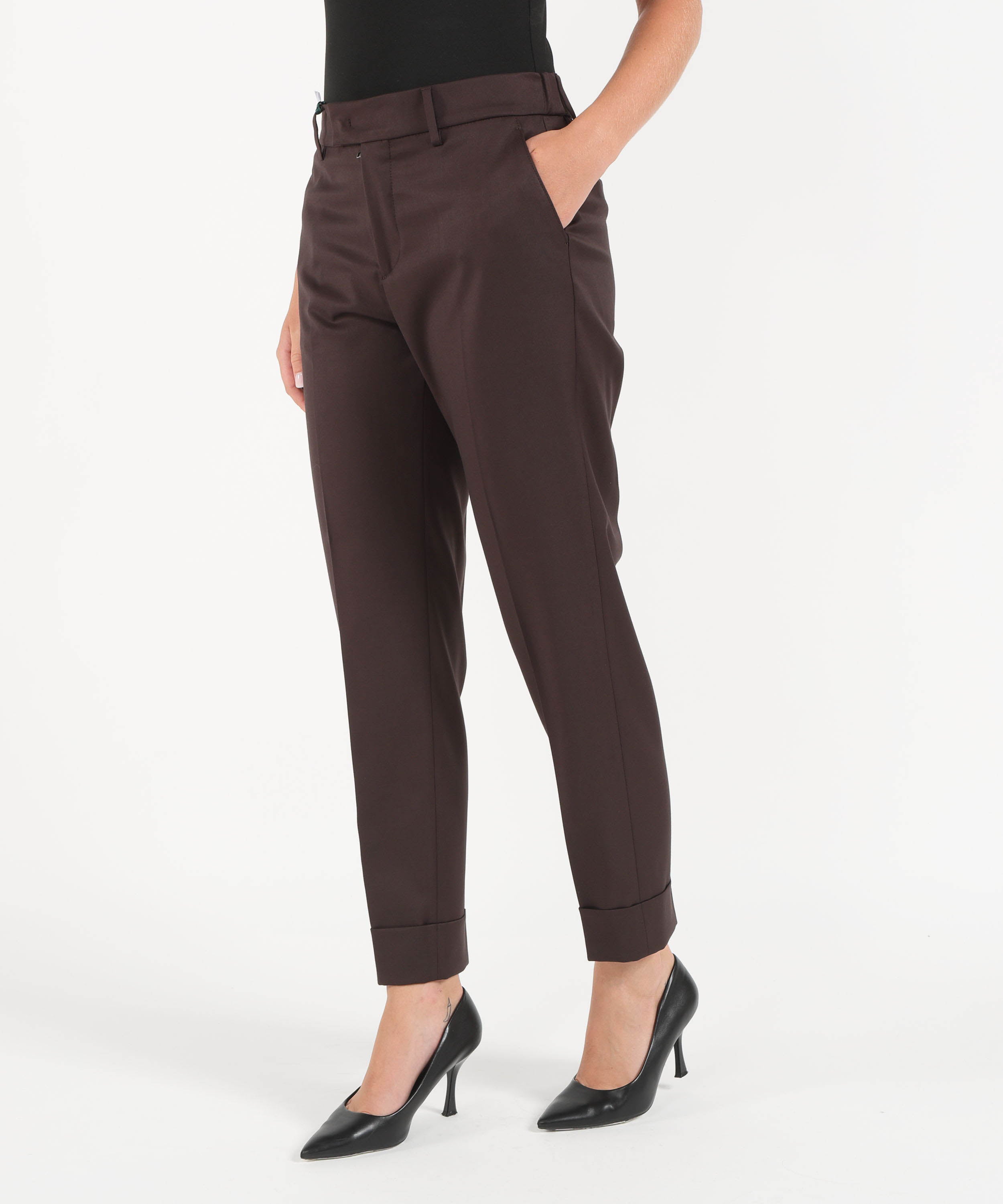 Pantaloni BERWICH Pantalone Donna Alice Long Marrone | BERWICH