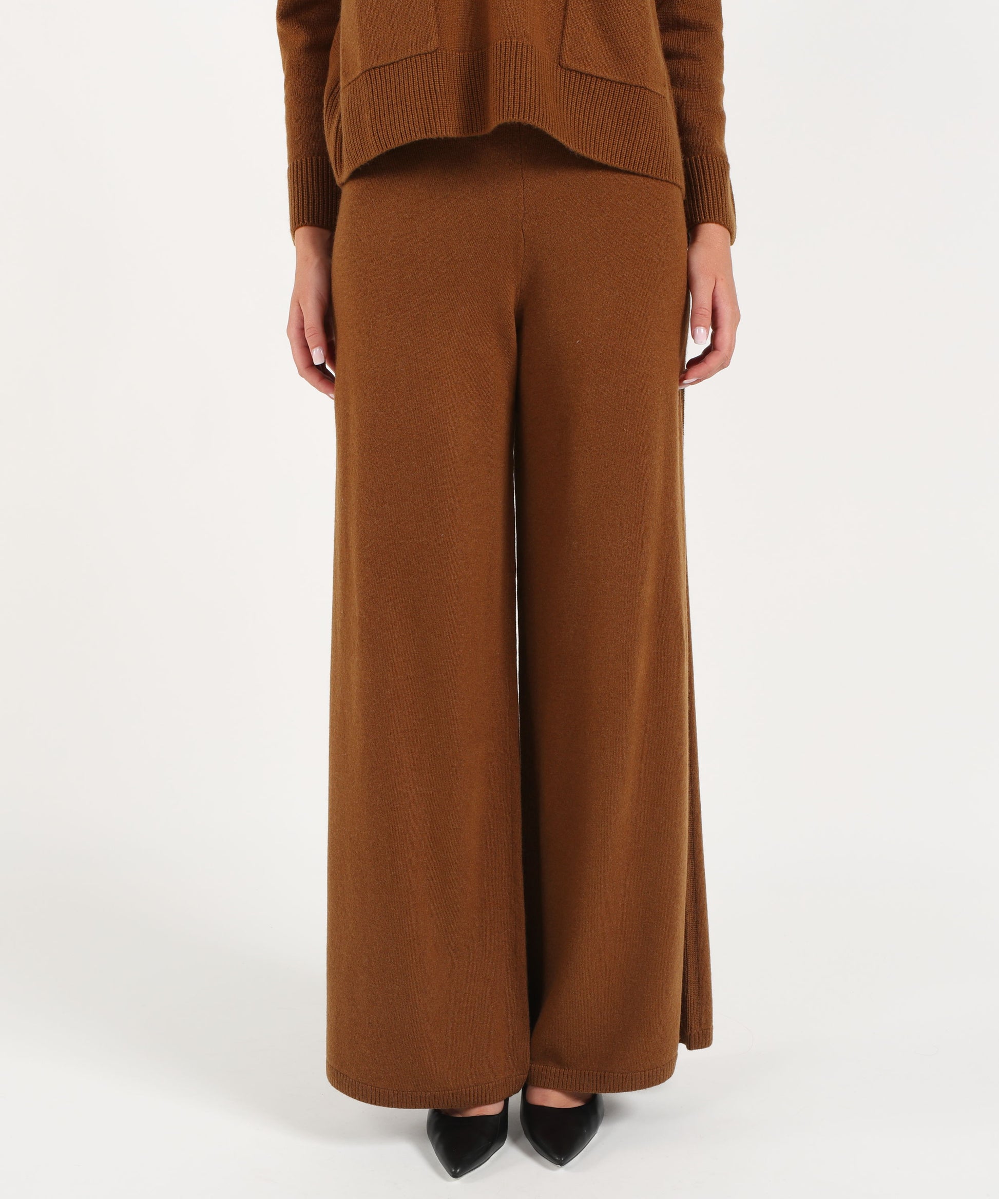 Pantaloni PENNYBLACK Pantapallazo in maglia Marrone | PENNYBLACK