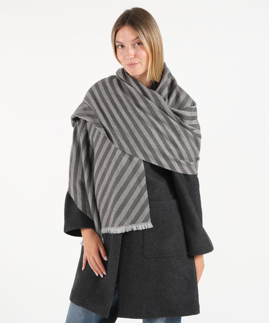 PENNYBLACK Stola Donna Jacquard Check con Frange