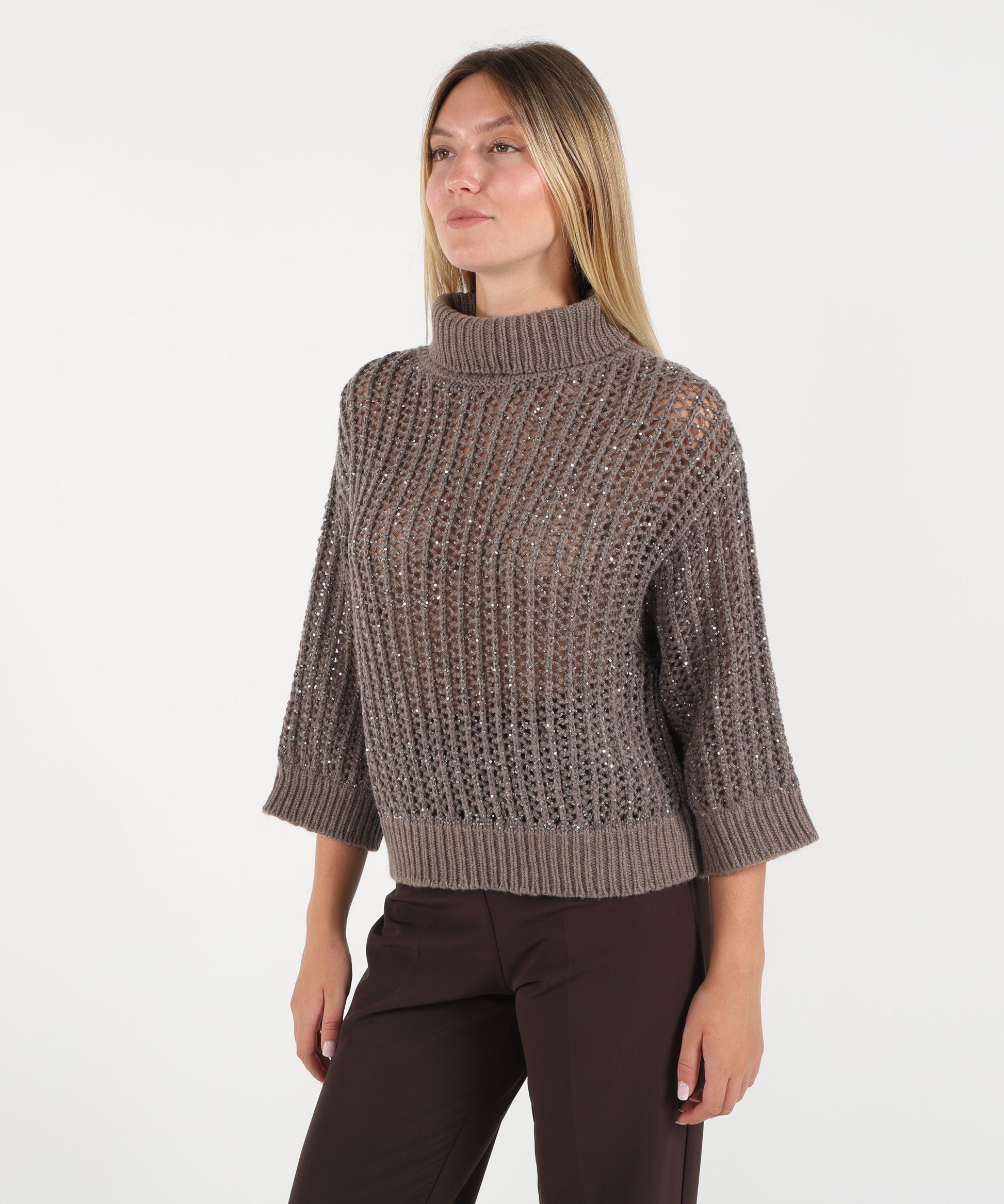 Maglie D.EXTERIOR Maglione con maniche a 3/4 Visone | D.EXTERIOR