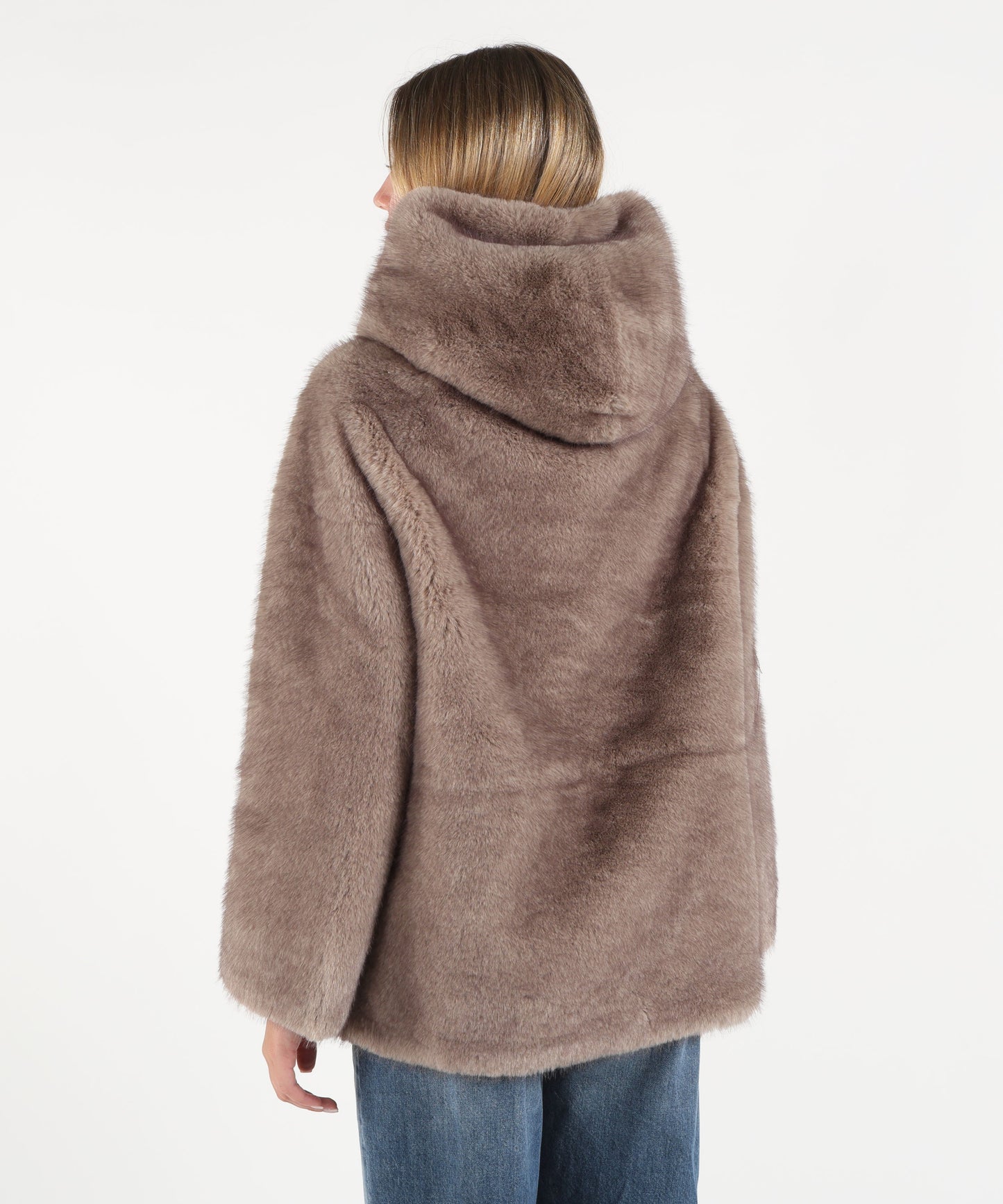 BULLY Eco pelliccia con cappuccio