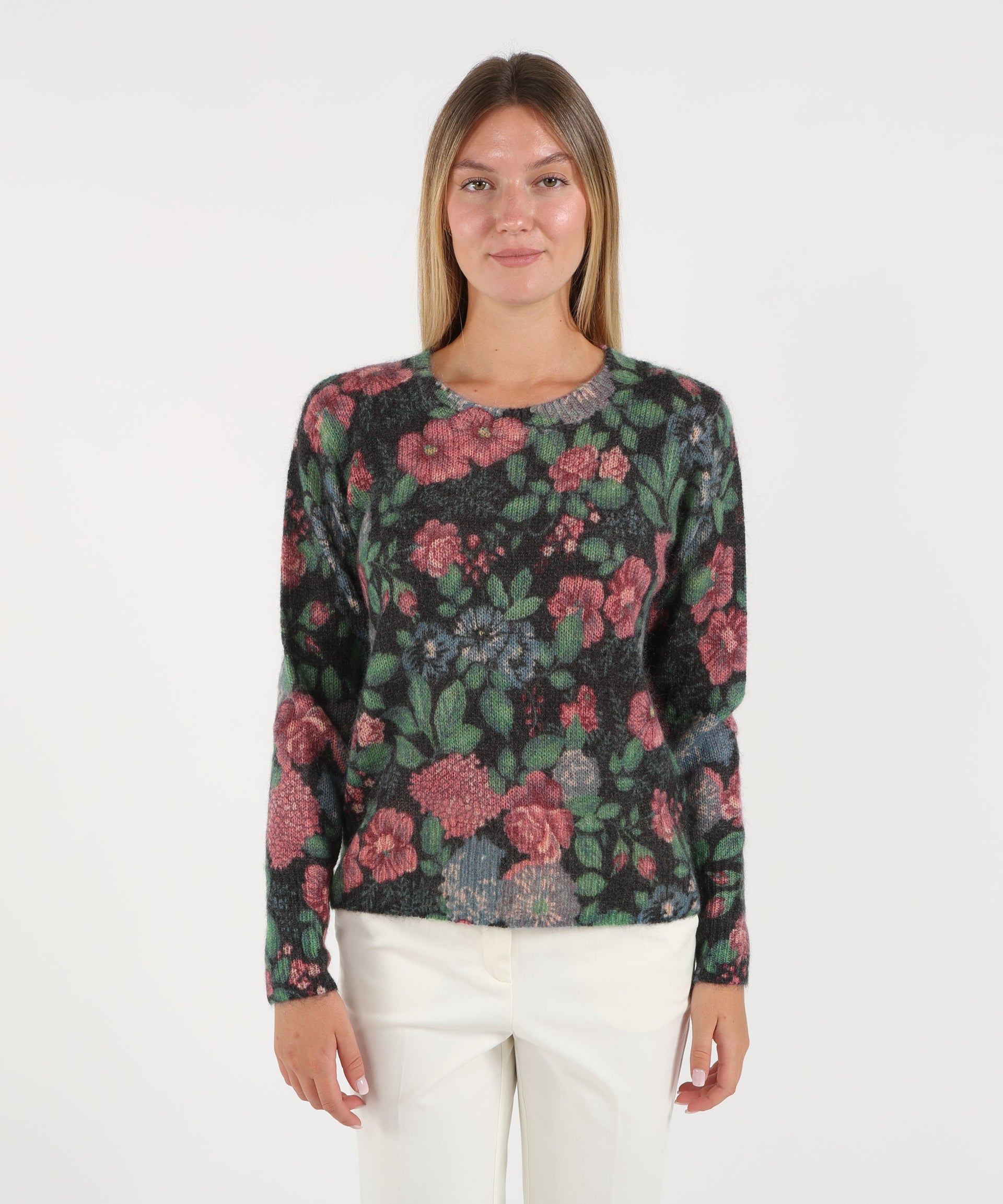 Amosa Maglione fantasia fiori