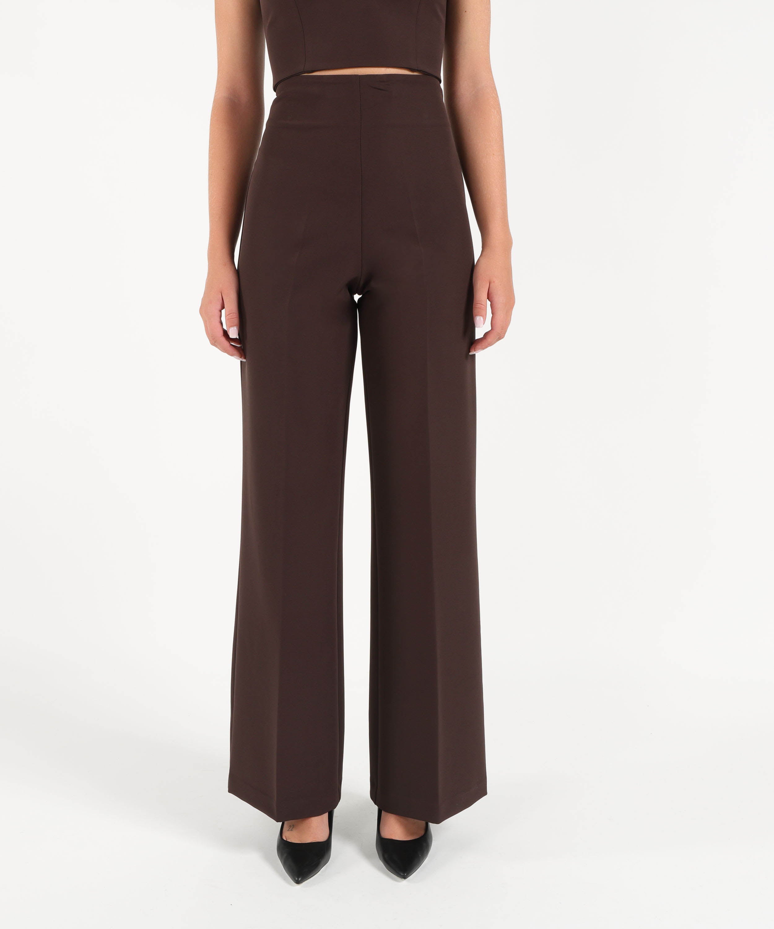 Trousers SILENCE LIMITED Amber last pants Marrone scuro | SILENCE LIMITED