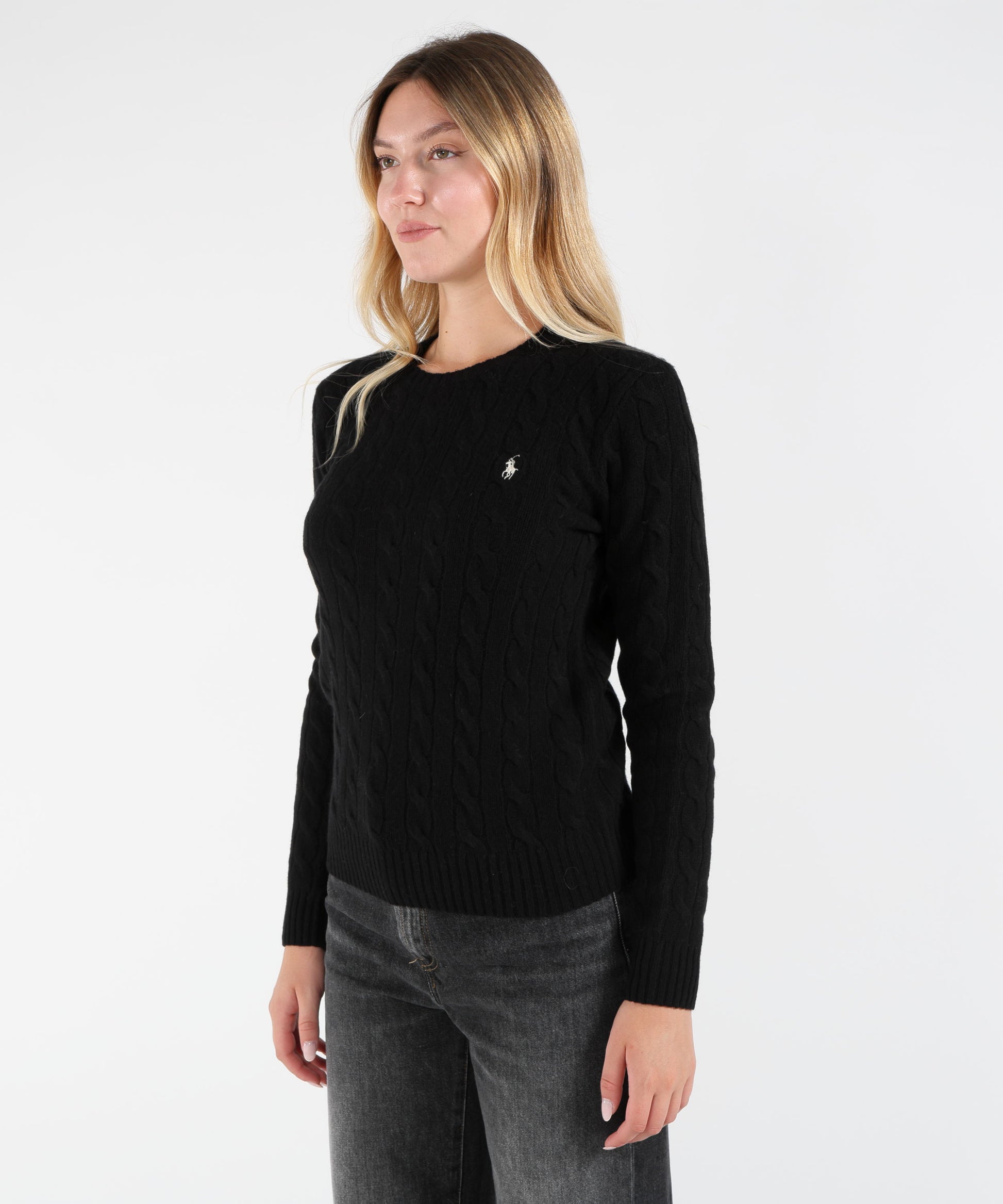 Pullovers POLO RALPH LAUREN Cable Knit Pullover Nero | POLO RALPH LAUREN