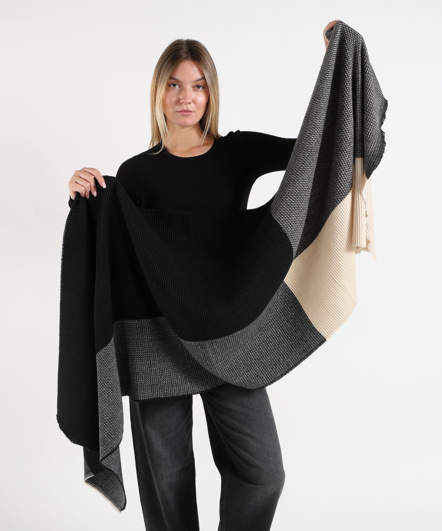 PENNYBLACK Stola plissé a blocchi di colore