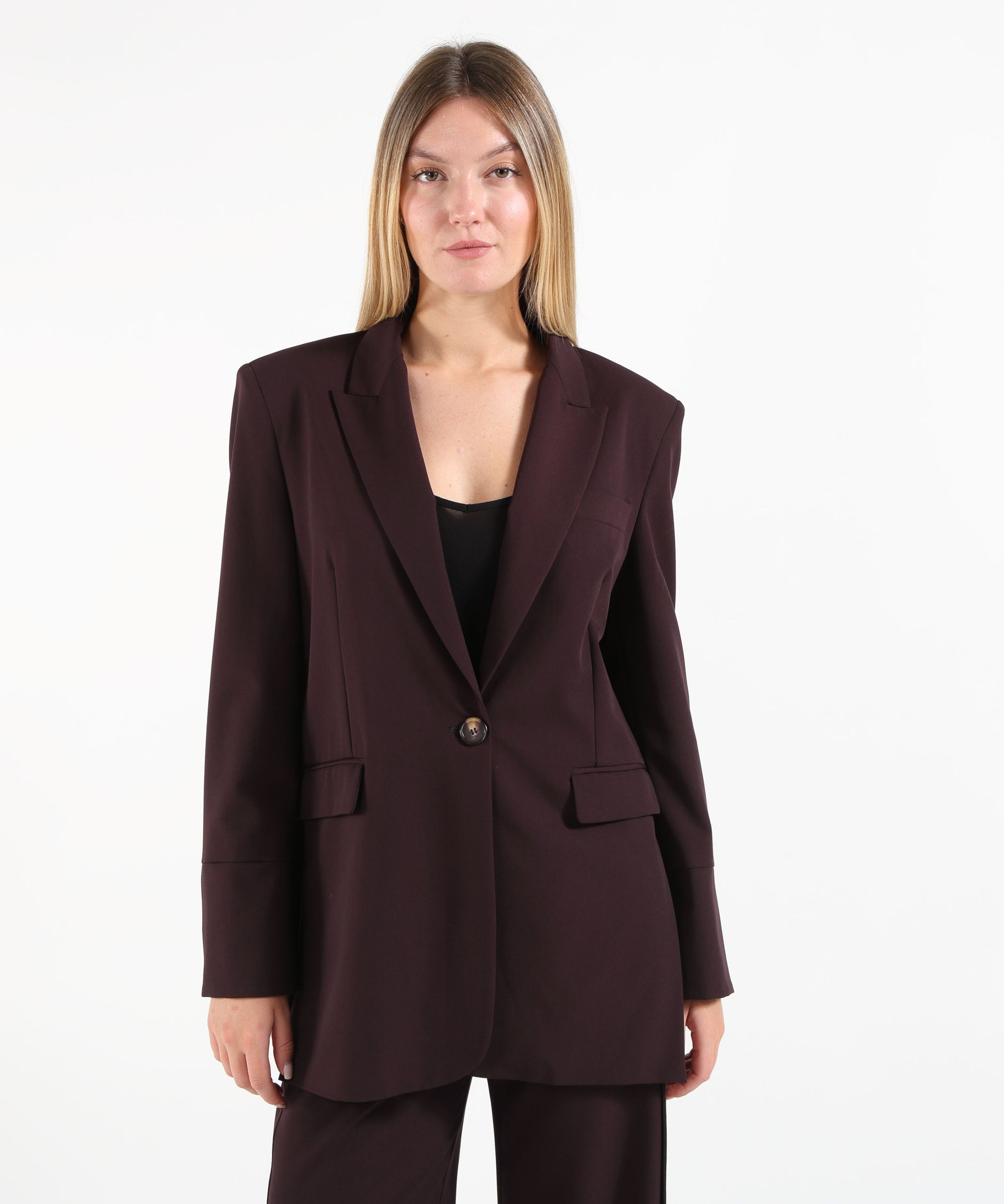 Giacche PINKO Blazer oversize stretch Bordeau | PINKO