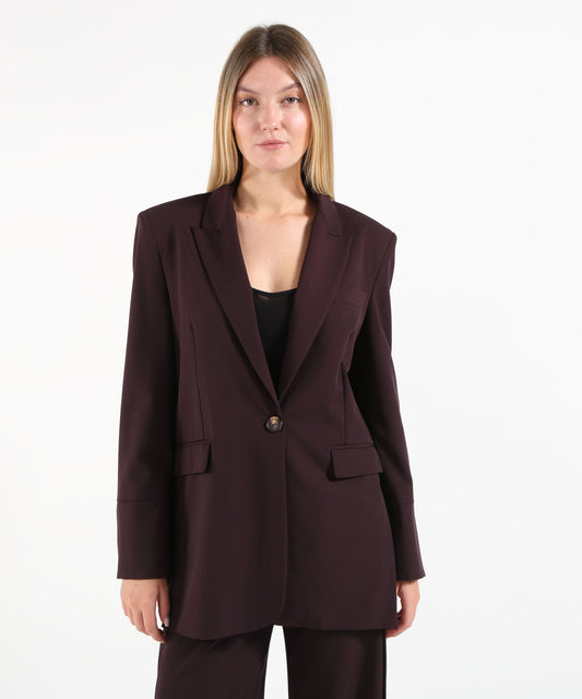 Giacche PINKO Blazer oversize stretch Bordeau | PINKO