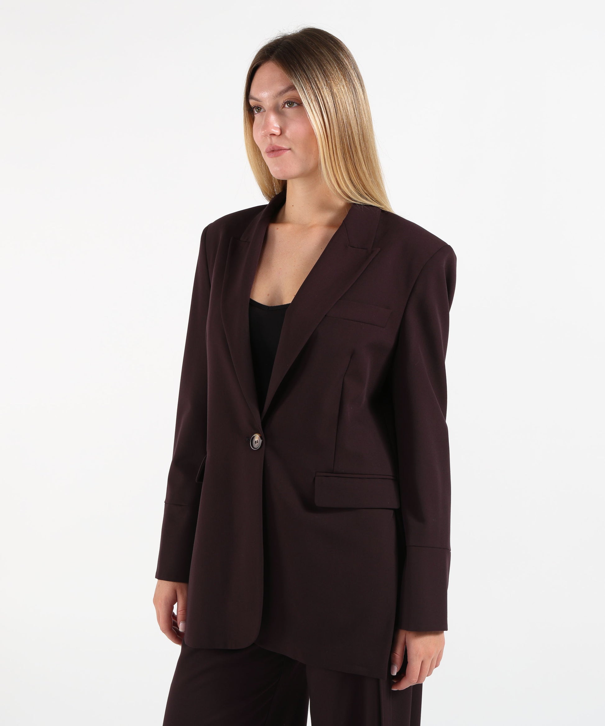Giacche PINKO Blazer oversize stretch Bordeau | PINKO