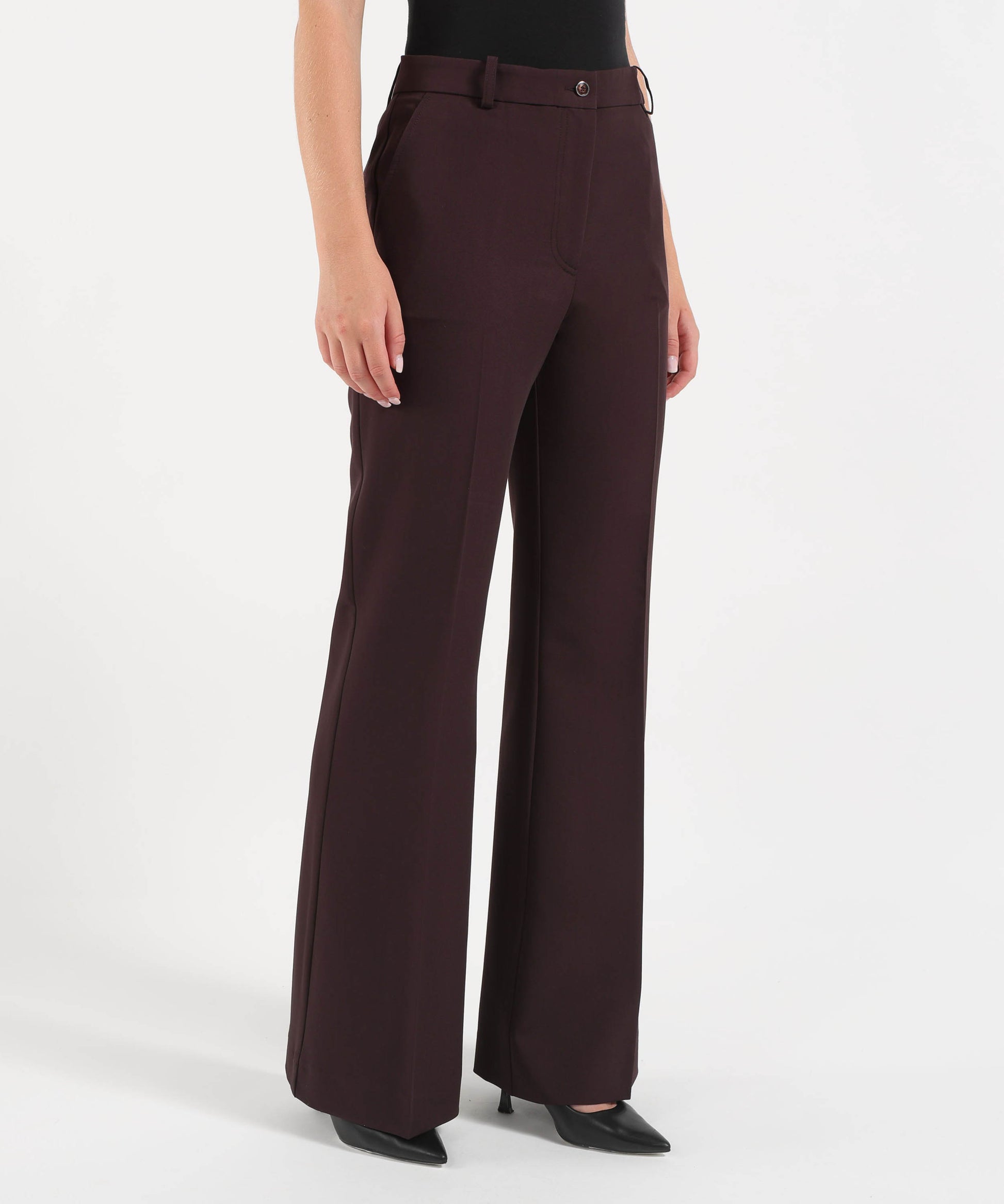 Pantaloni PINKO Pantaloni a palazzo tinta unita Bordeau | PINKO