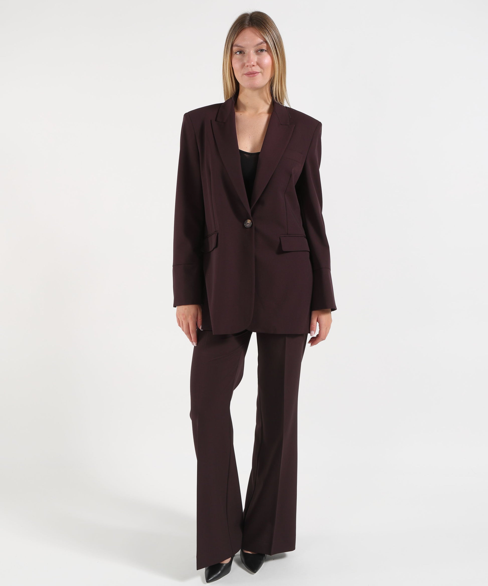 Pantaloni PINKO Pantaloni a palazzo tinta unita Bordeau | PINKO