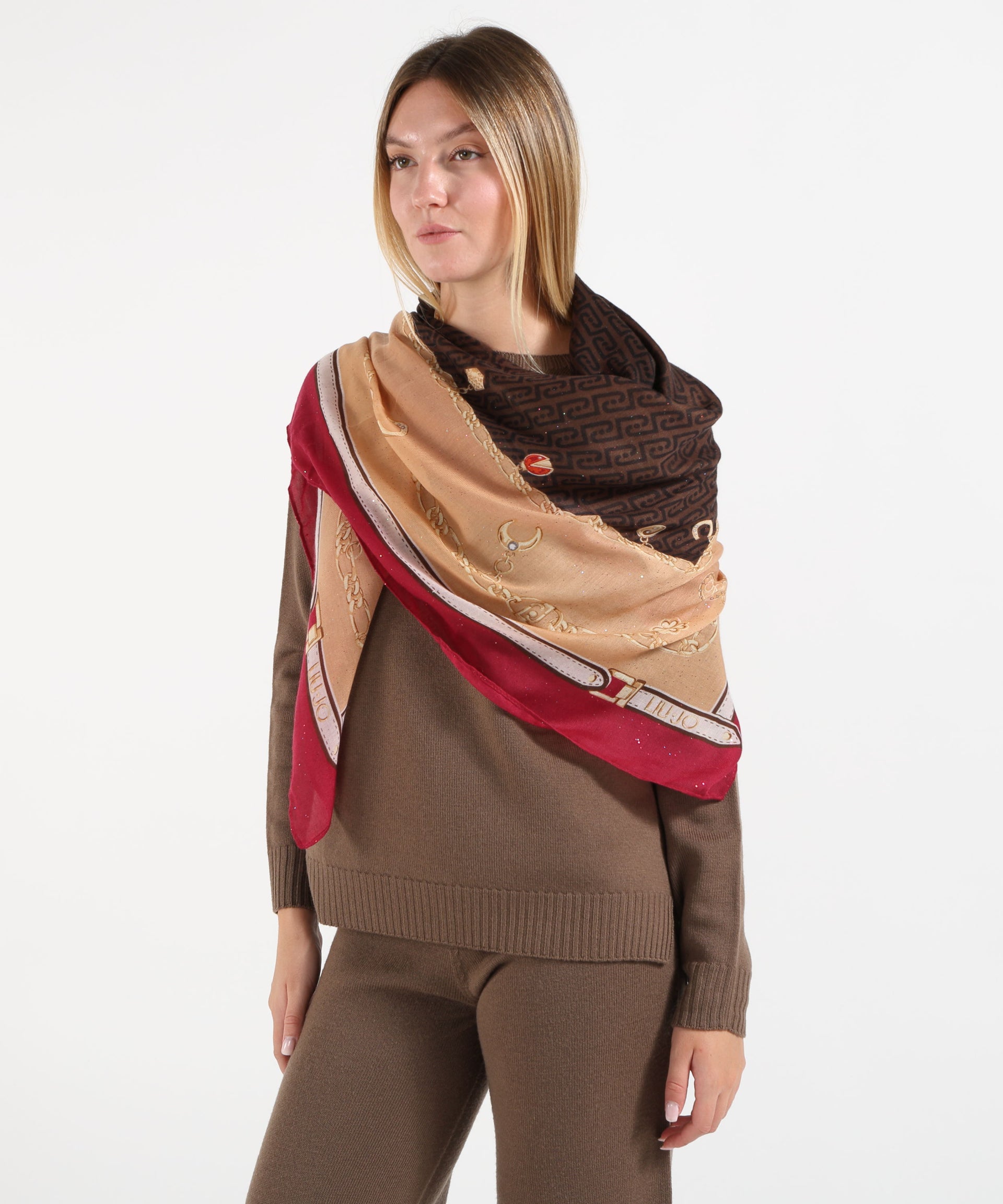 LIUJO SOFT Foulard grande con stampa charms