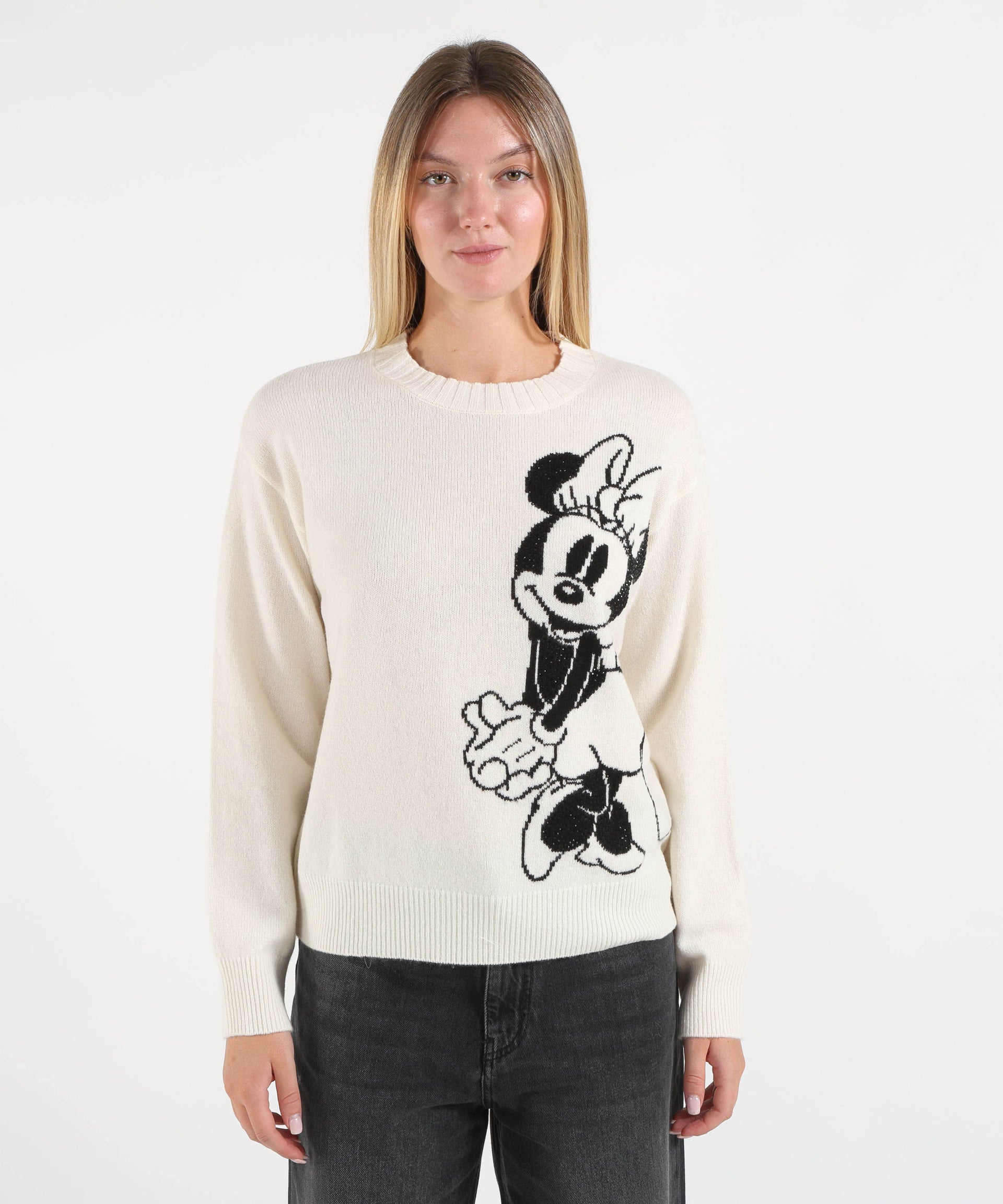 LIUJO WHITE Maglia jacquard in lana