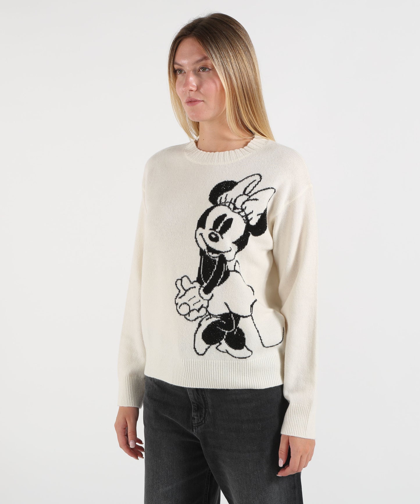LIUJO WHITE Maglia jacquard in lana
