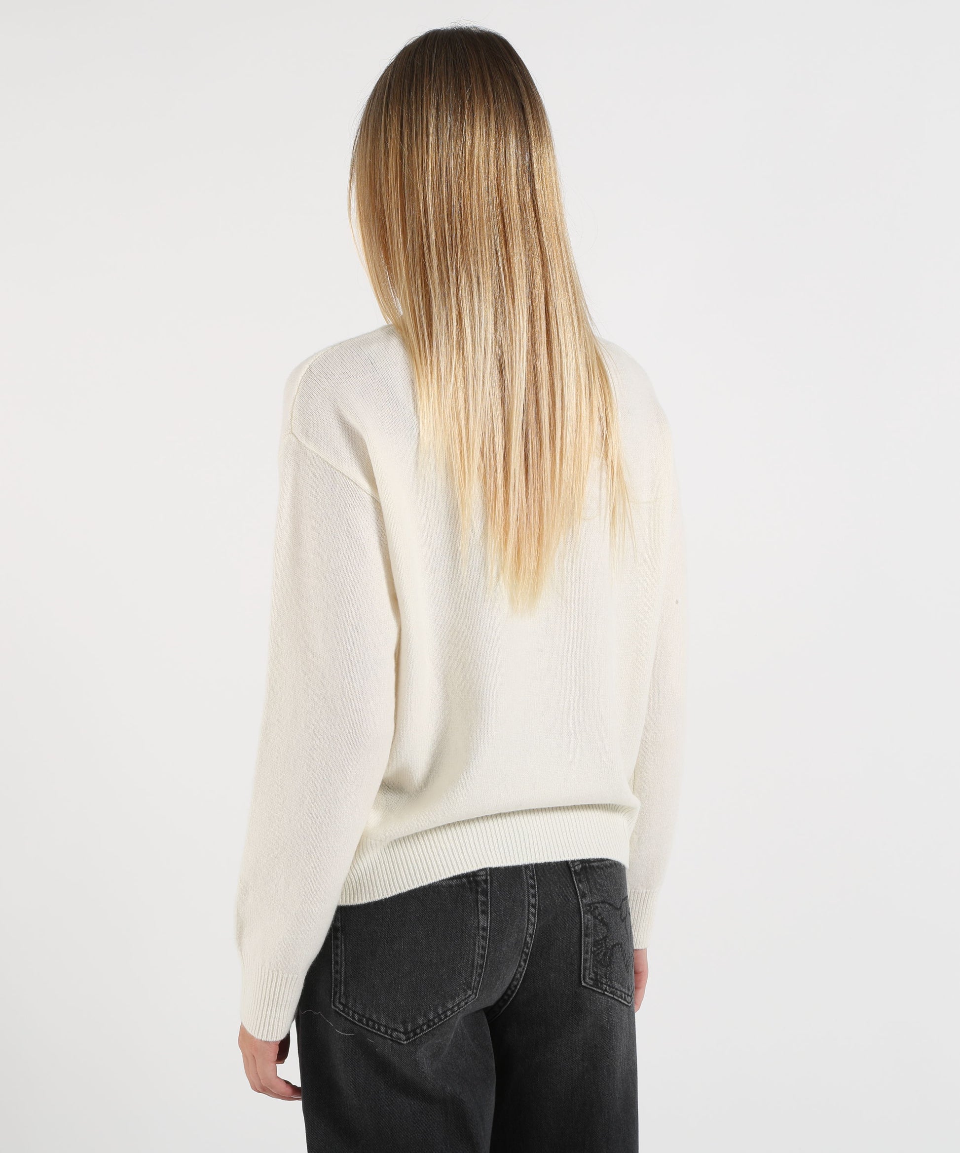 Maglie LIUJO WHITE Maglia jacquard in lana Bianco | LIUJO WHITE