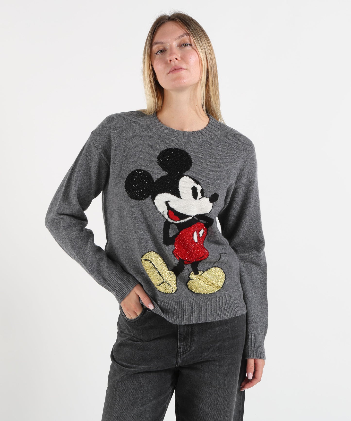 LIUJO WHITE Maglia jacquard in lana