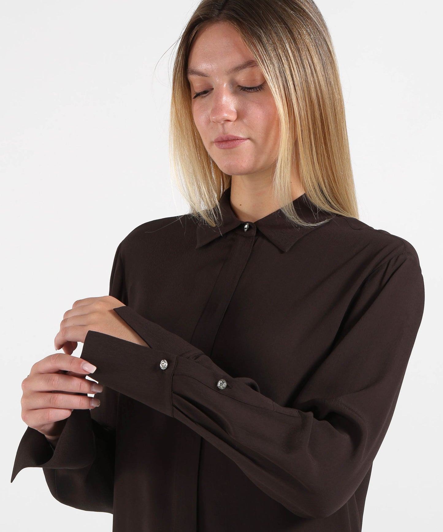 LIUJO BLACK Camicia in crêpe de chine