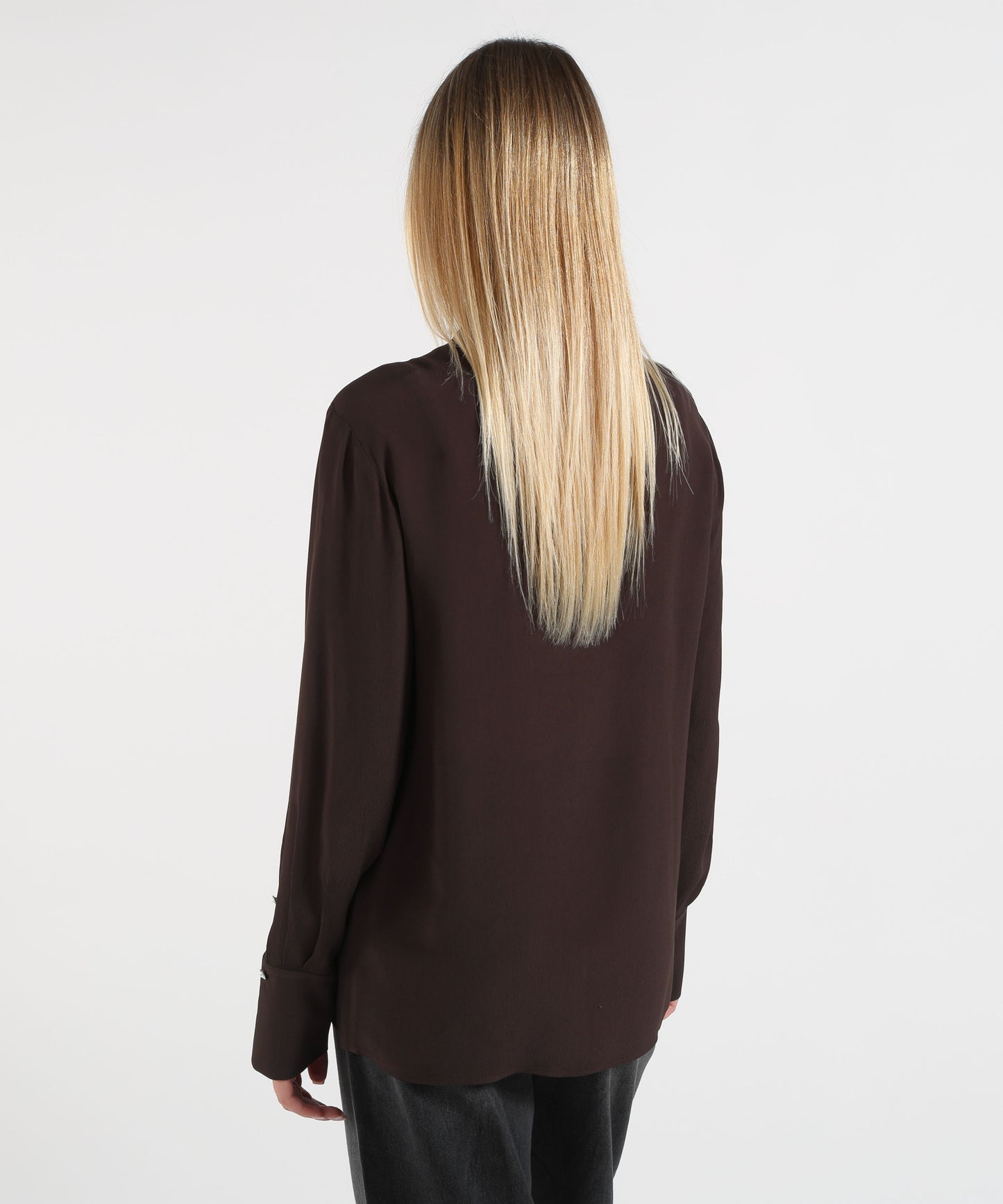 LIUJO BLACK Camicia in crêpe de chine