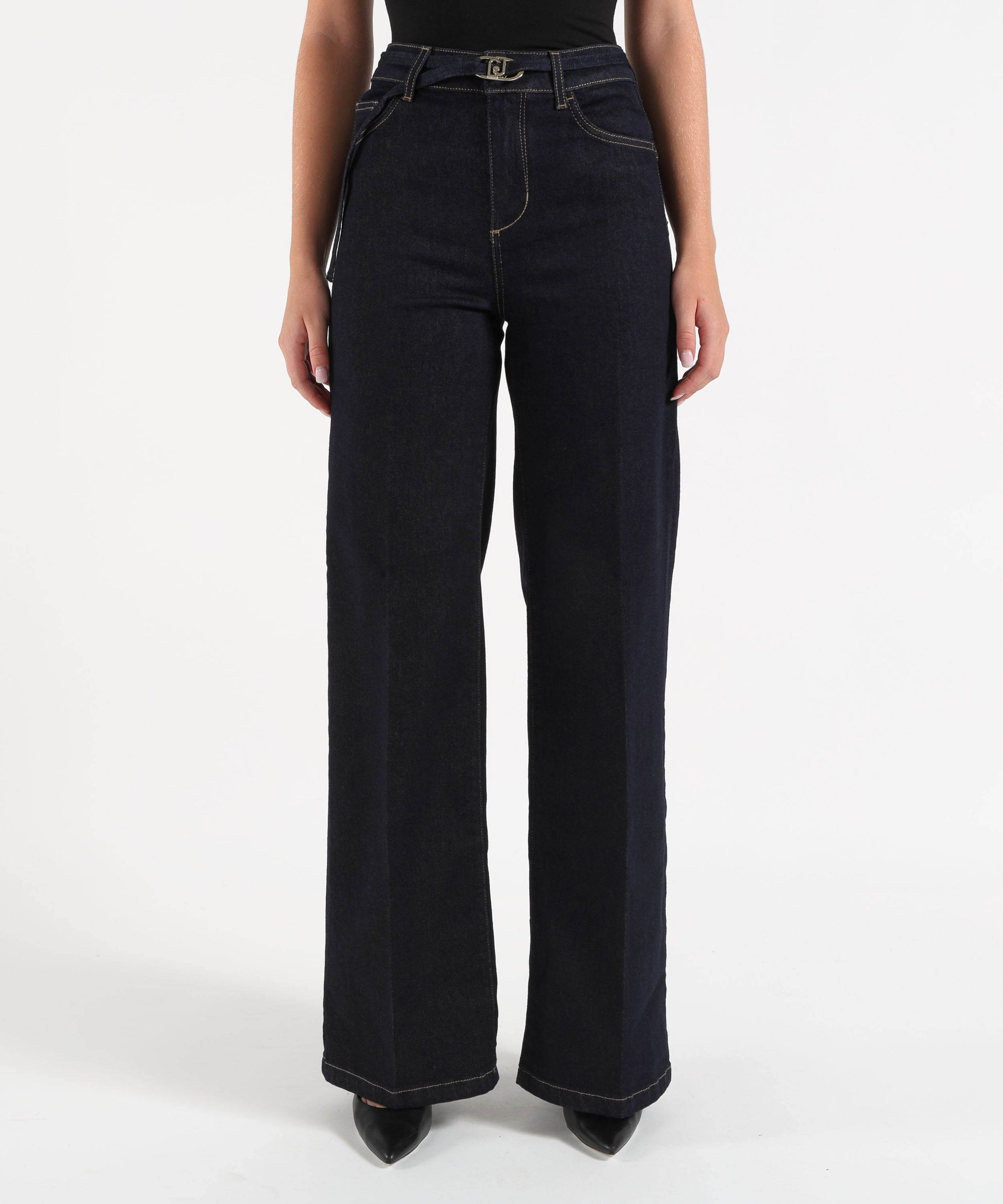 Jeans LIUJO denim Jeans flare con cintura Denim scuro | LIUJO denim