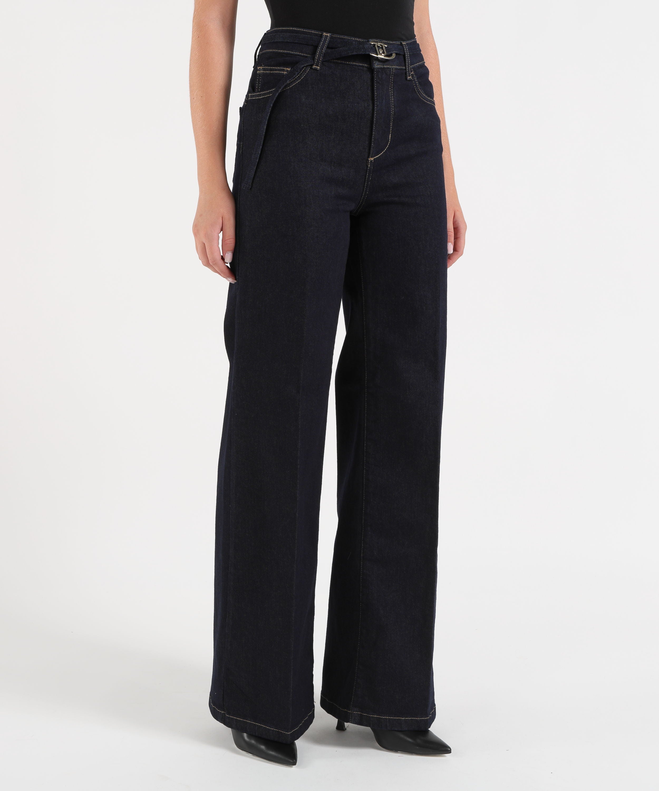 Jeans LIUJO denim Jeans flare con cintura Denim scuro | LIUJO denim