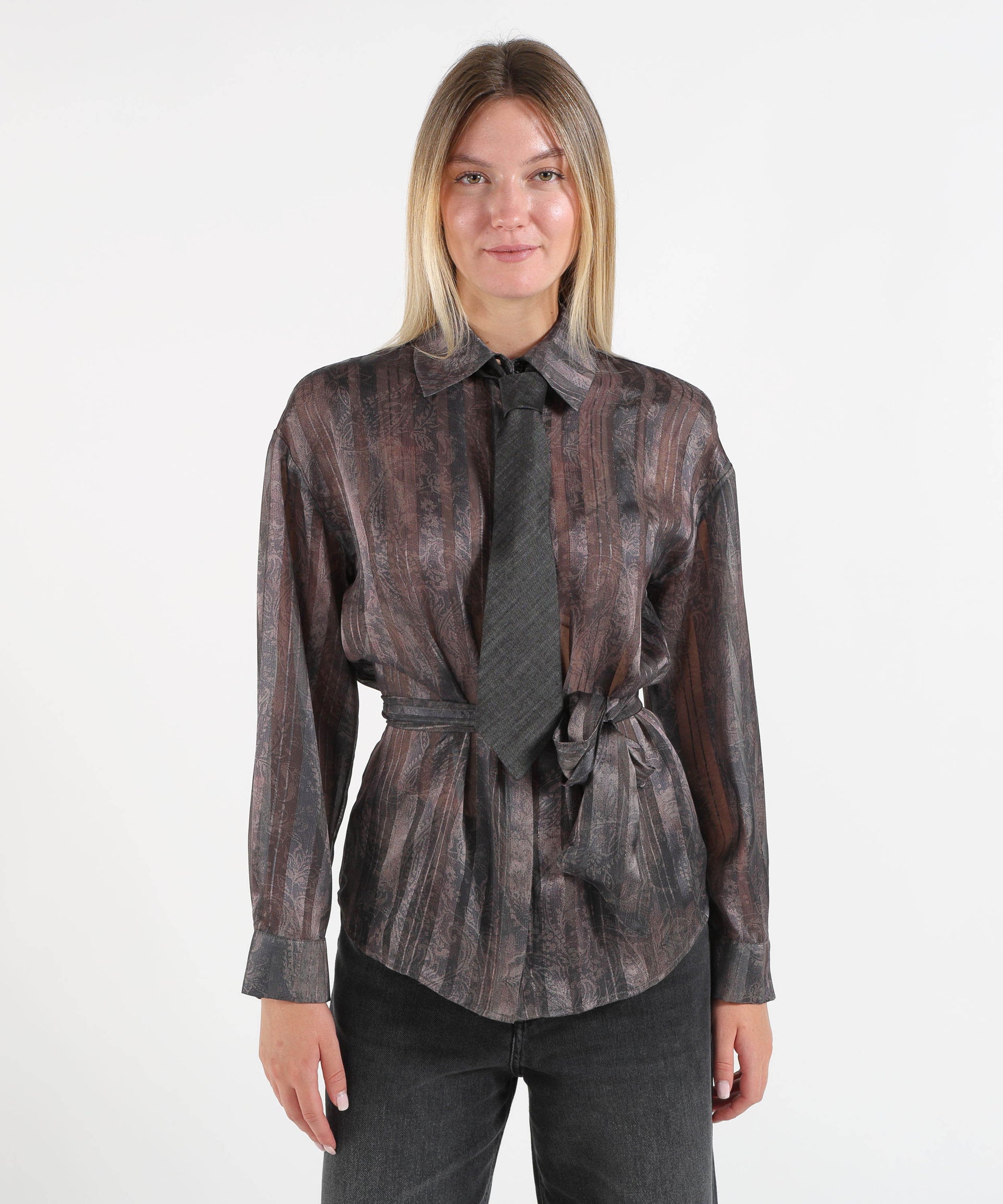 LIUJO denim Camicia con stampa digitale
