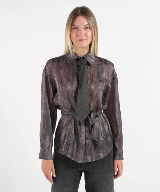 Camicie LIUJO denim Camicia con stampa digitale Fantasia | LIUJO denim