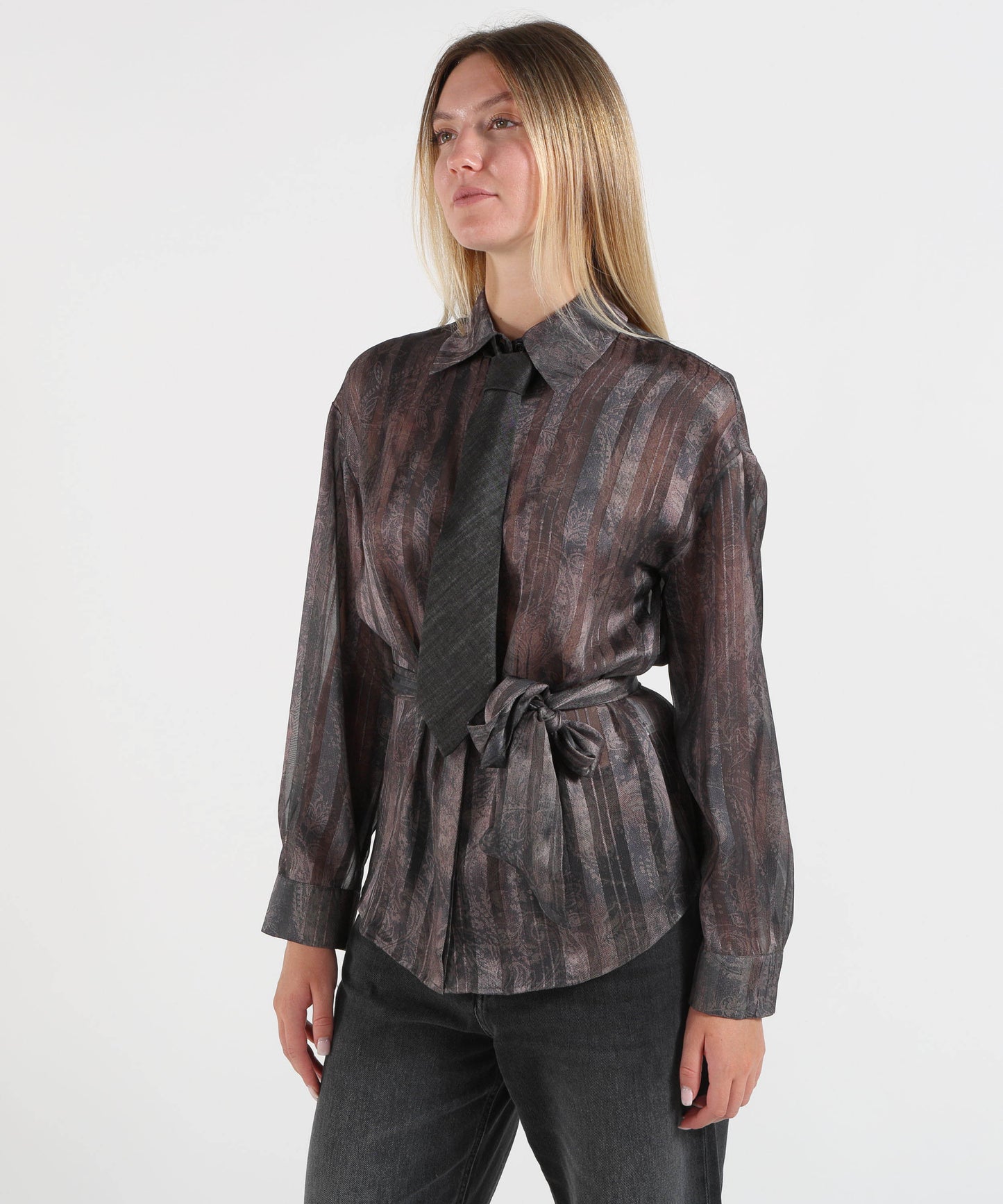 LIUJO denim Camicia con stampa digitale