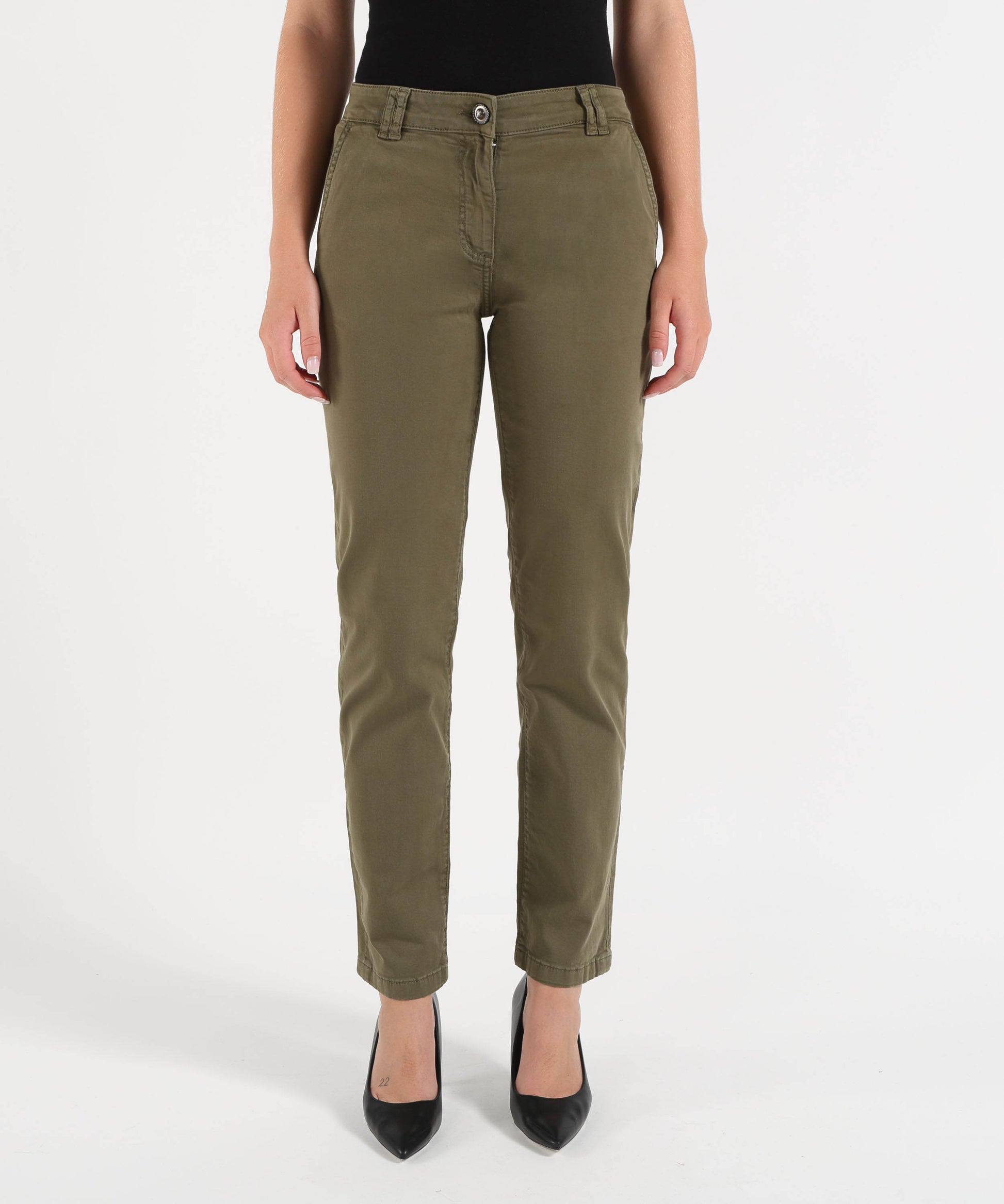 Pantaloni LIUJO WHITE Pantaloni a sigaretta Verde | LIUJO WHITE