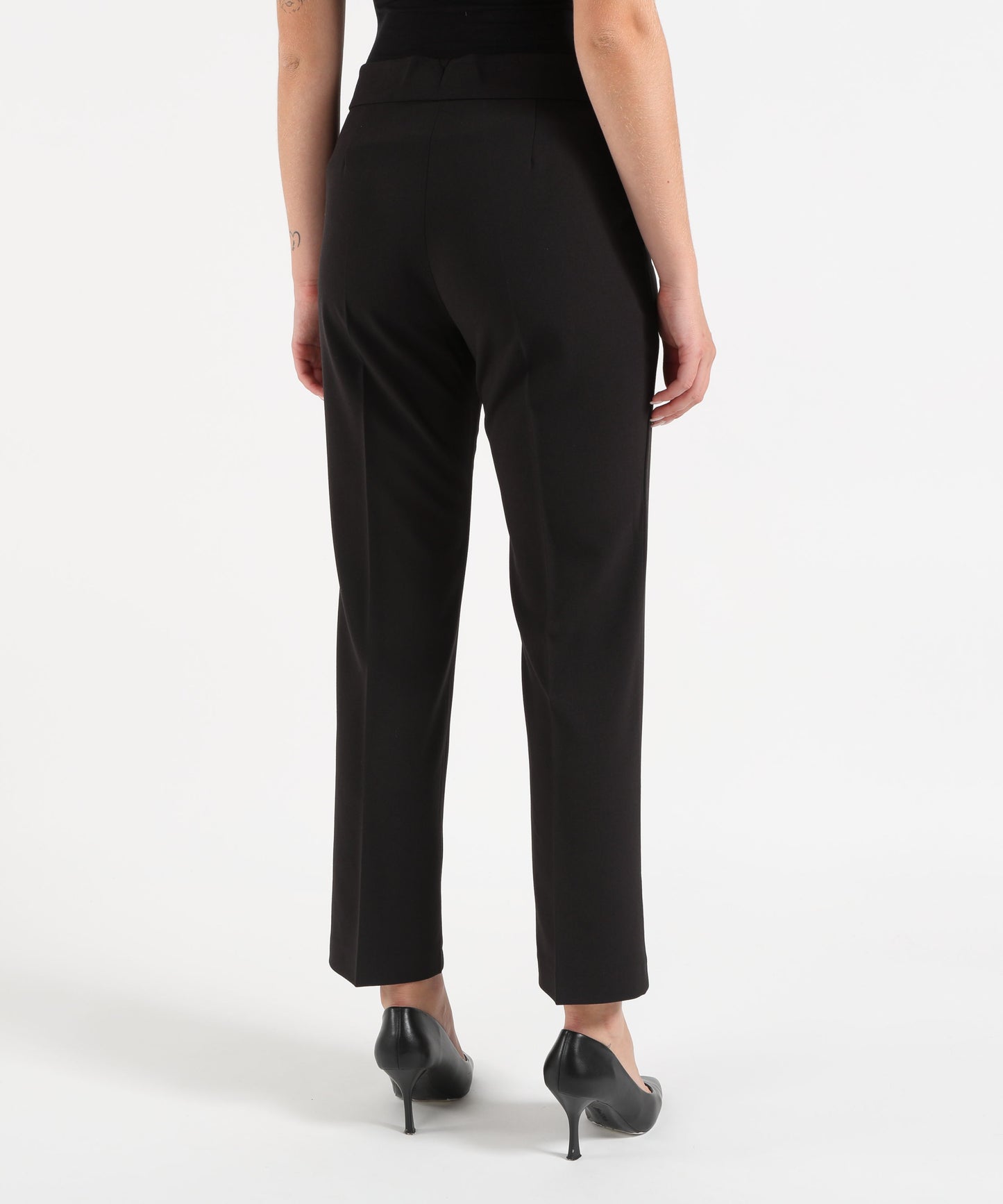 LIUJO WHITE Pantaloni flare in flanella