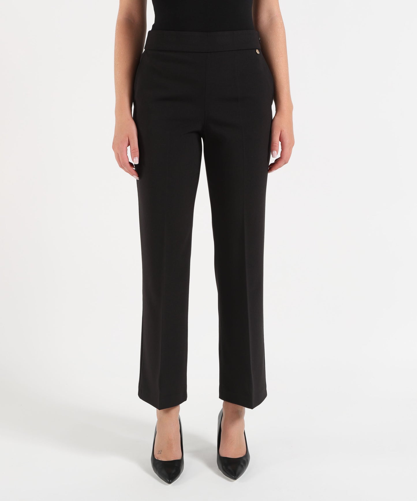 LIUJO WHITE Pantaloni flare in flanella